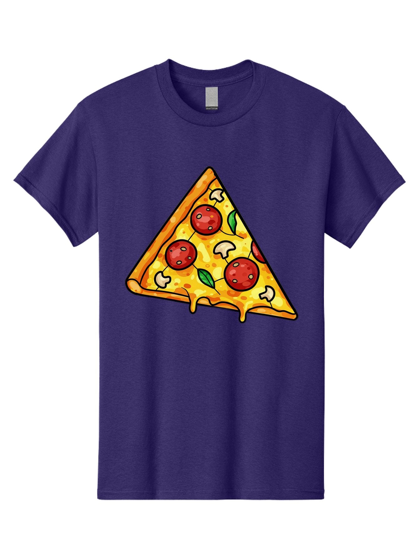 Pizza-Slice-34 Men'S Graphic Tee, 100% Cotton, Comfortable Casual Summer Wear, Machine Washable, Tasty Pizza, Melted Cheese, Pepperoni Pizza, Mushrooms, Basil, Cheesy Goodness, Savory Delight, Italian Cuisine, Foodie Favorite, Pizza Love Bac296 13
