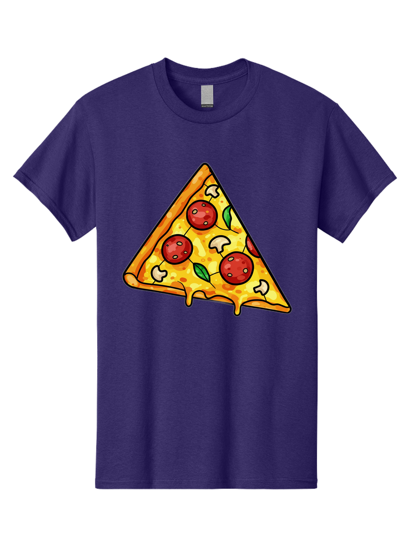 Pizza-Slice-34 Men'S Graphic Tee, 100% Cotton, Comfortable Casual Summer Wear, Machine Washable, Tasty Pizza, Melted Cheese, Pepperoni Pizza, Mushrooms, Basil, Cheesy Goodness, Savory Delight, Italian Cuisine, Foodie Favorite, Pizza Love Bac296 15