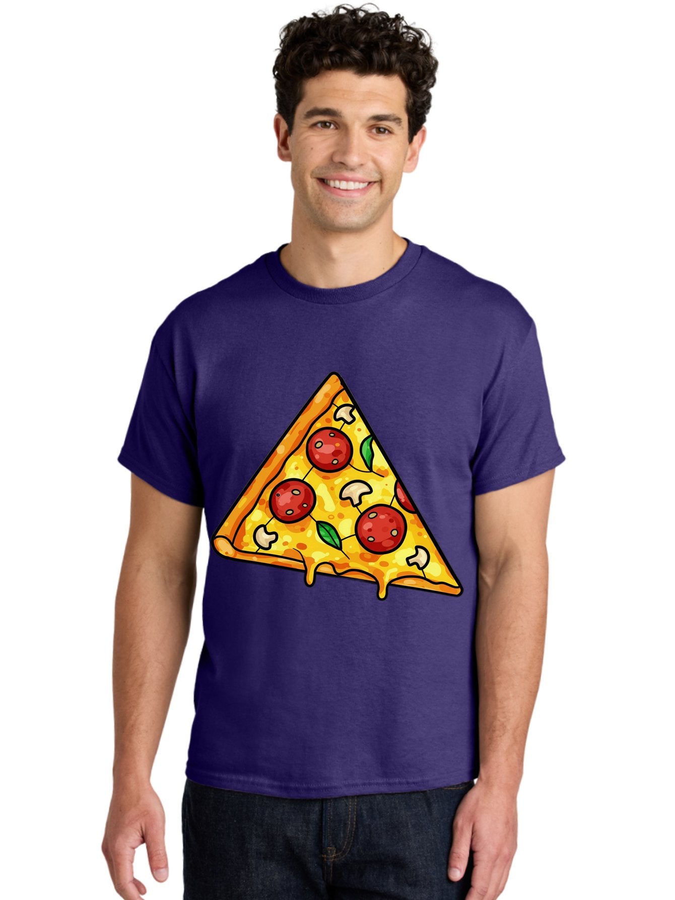 Pizza-Slice-34 Men'S Graphic Tee, 100% Cotton, Comfortable Casual Summer Wear, Machine Washable, Tasty Pizza, Melted Cheese, Pepperoni Pizza, Mushrooms, Basil, Cheesy Goodness, Savory Delight, Italian Cuisine, Foodie Favorite, Pizza Love Bac296 20