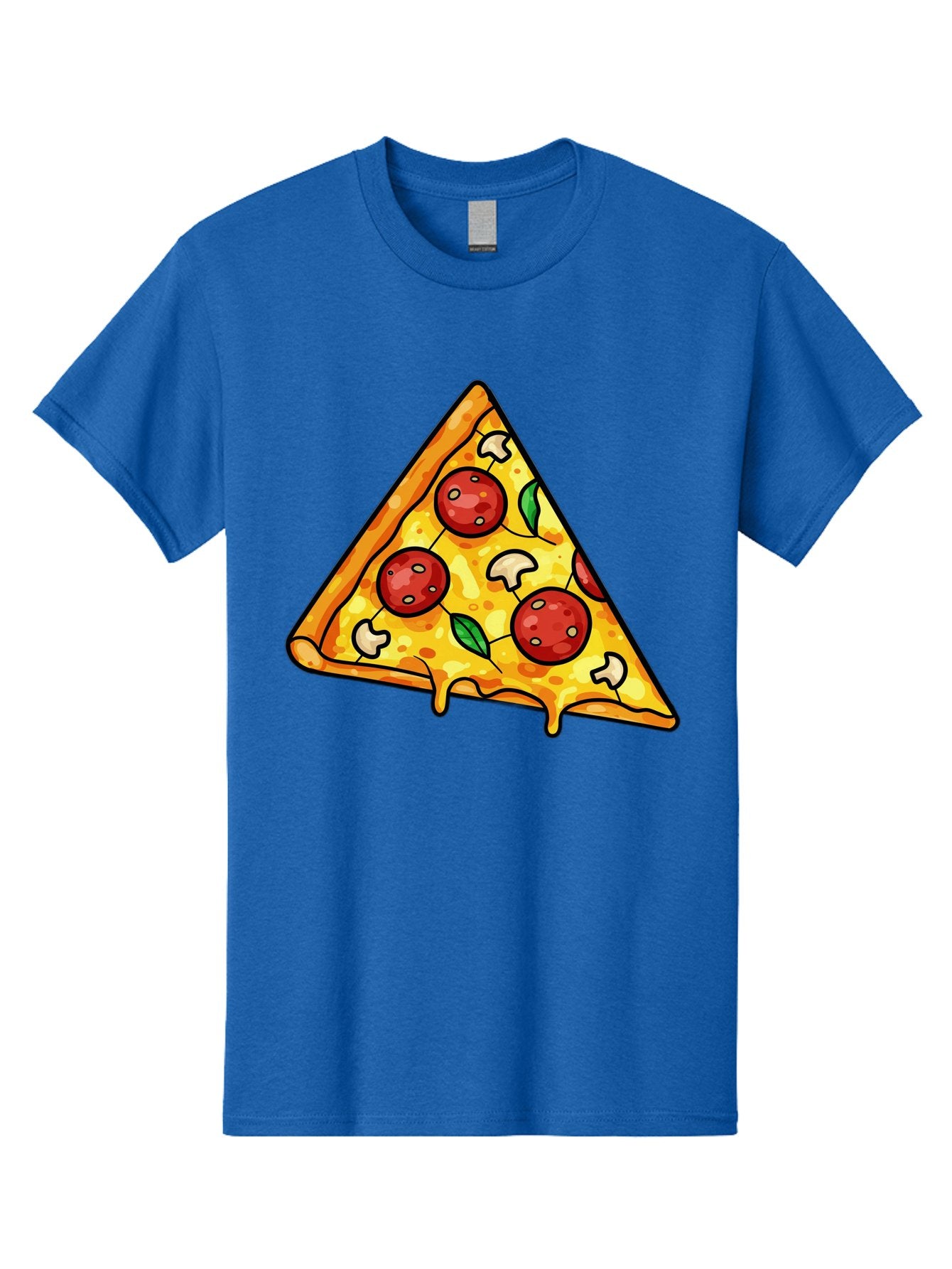 Pizza-Slice-34 Men'S Graphic Tee, 100% Cotton, Comfortable Casual Summer Wear, Machine Washable, Tasty Pizza, Melted Cheese, Pepperoni Pizza, Mushrooms, Basil, Cheesy Goodness, Savory Delight, Italian Cuisine, Foodie Favorite, Pizza Love Bac296 15