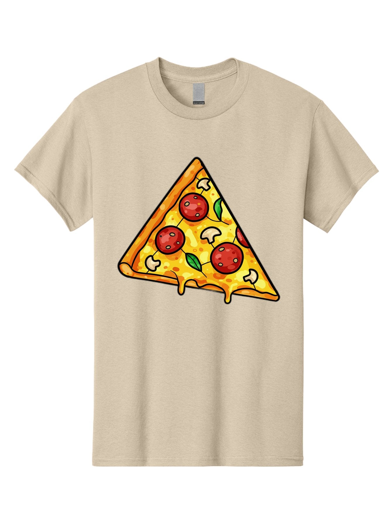 Pizza-Slice-34 Men'S Graphic Tee, 100% Cotton, Comfortable Casual Summer Wear, Machine Washable, Tasty Pizza, Melted Cheese, Pepperoni Pizza, Mushrooms, Basil, Cheesy Goodness, Savory Delight, Italian Cuisine, Foodie Favorite, Pizza Love Bac296 10