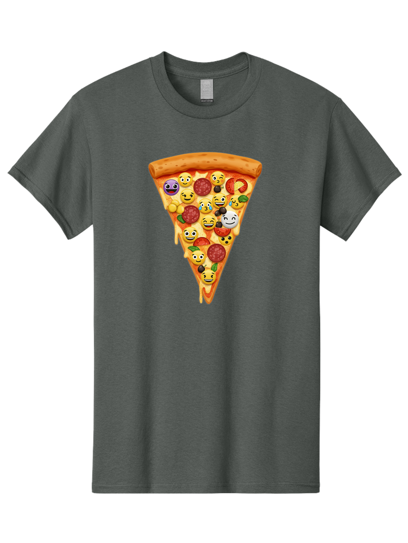 Pizza-Slice-35 Men'S Graphic Tee, 100% Cotton, Comfortable Casual Summer Wear, Machine Washable, Pizza Slice, Emoji Toppings, Pepperoni, Black Olives, Melted Cheese, Funny Emojis, Cartoon Pizza, Tasty Pizza, Foodie Fun, Pizza Love, Bac297 14