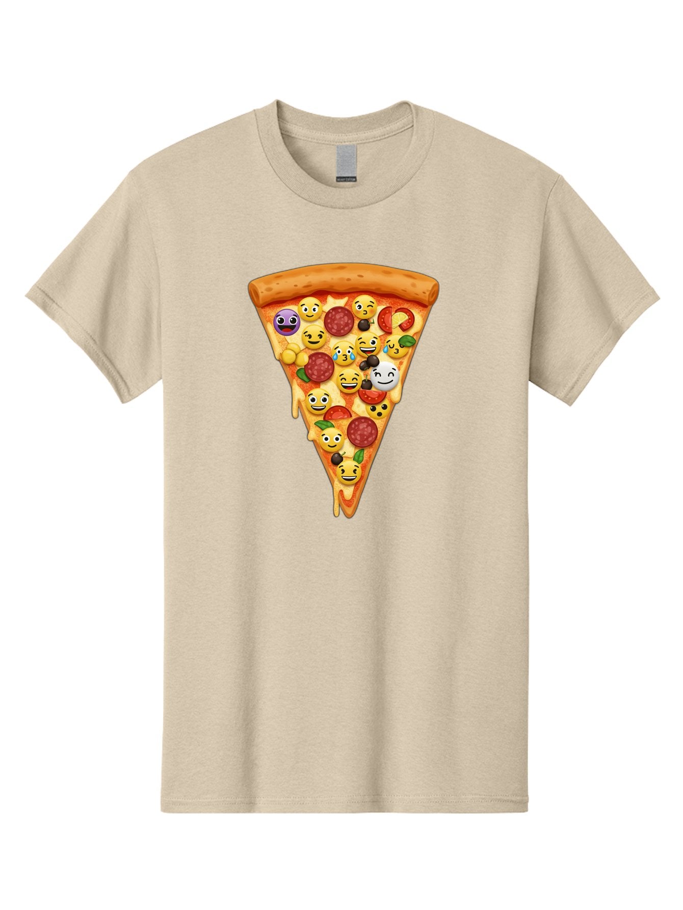 Pizza-Slice-35 Men'S Graphic Tee, 100% Cotton, Comfortable Casual Summer Wear, Machine Washable, Pizza Slice, Emoji Toppings, Pepperoni, Black Olives, Melted Cheese, Funny Emojis, Cartoon Pizza, Tasty Pizza, Foodie Fun, Pizza Love, Bac297 12