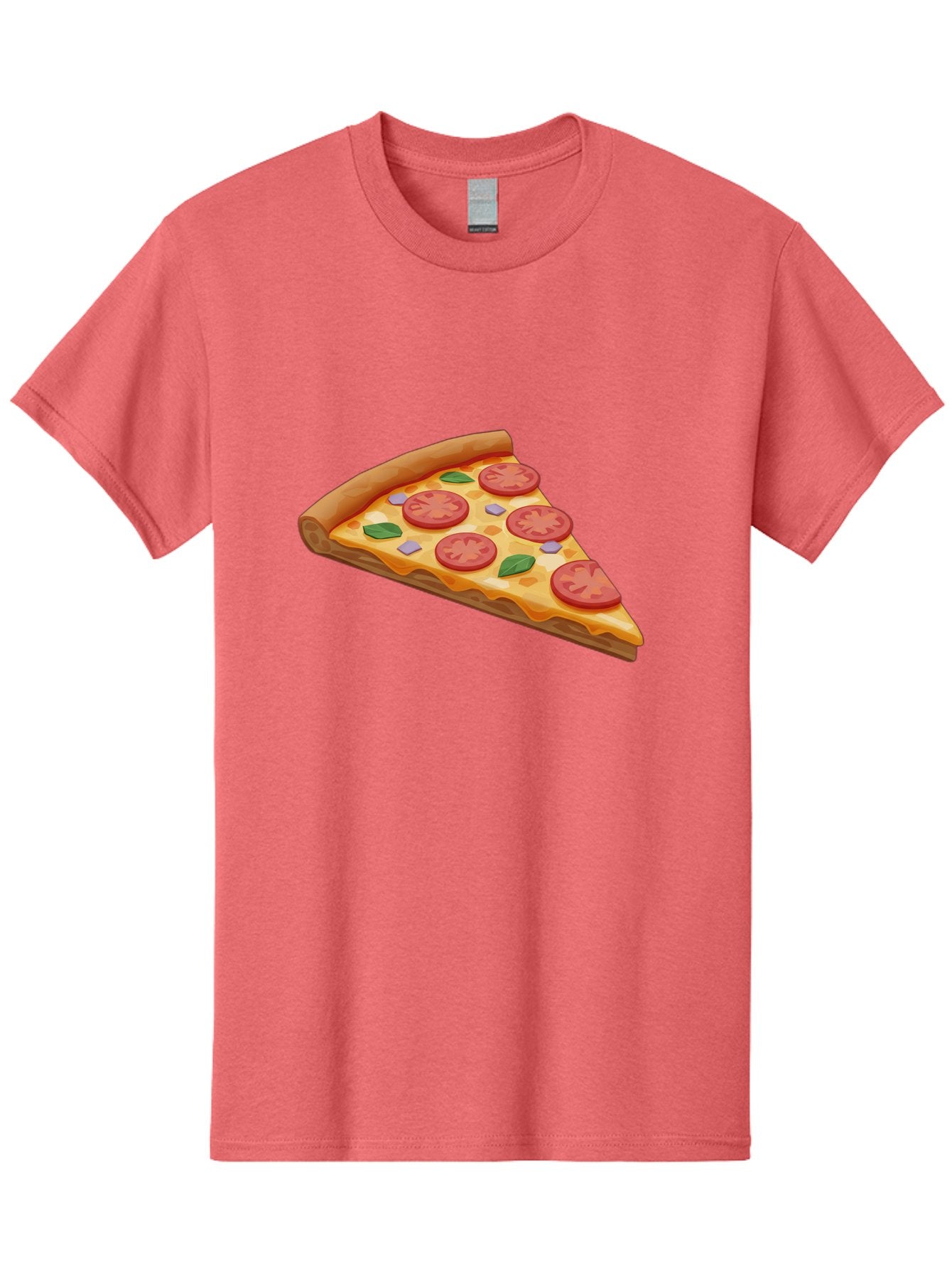 Pizza-Slice-4 Men'S Graphic Tee, 100% Cotton, Comfortable Casual Summer Wear, Machine Washable, Pizza Slice, Tomato Slices, Basil Leaves, Garlic, Melted Cheese, Crispy Crust, Italian Cuisine, Delicious Food, Savory Flavors Bac298 14