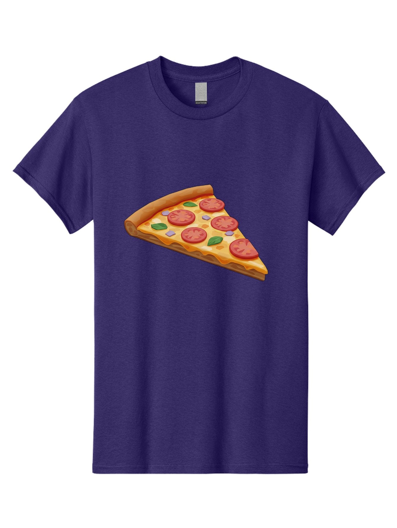 Pizza-Slice-4 Men'S Graphic Tee, 100% Cotton, Comfortable Casual Summer Wear, Machine Washable, Pizza Slice, Tomato Slices, Basil Leaves, Garlic, Melted Cheese, Crispy Crust, Italian Cuisine, Delicious Food, Savory Flavors Bac298 15