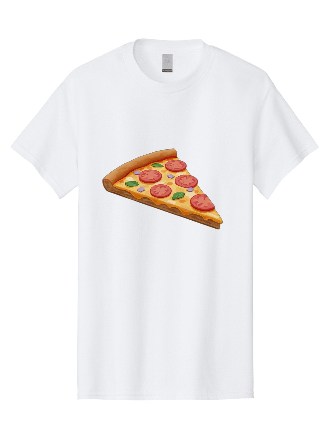 Pizza-Slice-4 Men'S Graphic Tee, 100% Cotton, Comfortable Casual Summer Wear, Machine Washable, Pizza Slice, Tomato Slices, Basil Leaves, Garlic, Melted Cheese, Crispy Crust, Italian Cuisine, Delicious Food, Savory Flavors Bac298 13