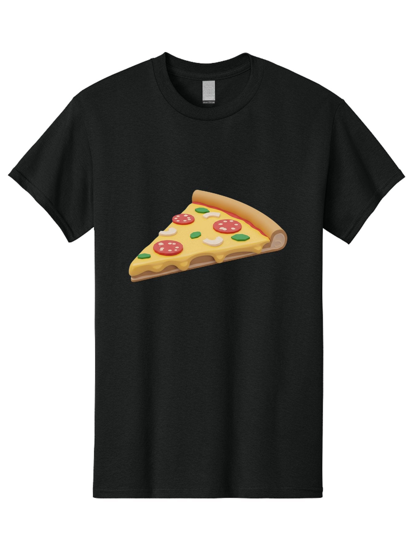 Pizza-Slice-5 Men'S Graphic Tee, 100% Cotton, Comfortable Casual Summer Wear, Machine Washable, Pizza Slice, Pepperoni Pizza, Melted Cheese, Green Peppers, White Onions, Italian Food, Dinner Ideas, Food Graphics, 3D Illustration, Pizza Topping Bac299 10