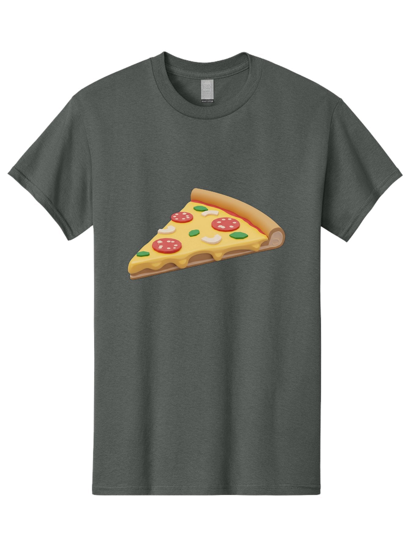 Pizza-Slice-5 Men'S Graphic Tee, 100% Cotton, Comfortable Casual Summer Wear, Machine Washable, Pizza Slice, Pepperoni Pizza, Melted Cheese, Green Peppers, White Onions, Italian Food, Dinner Ideas, Food Graphics, 3D Illustration, Pizza Topping Bac299 6