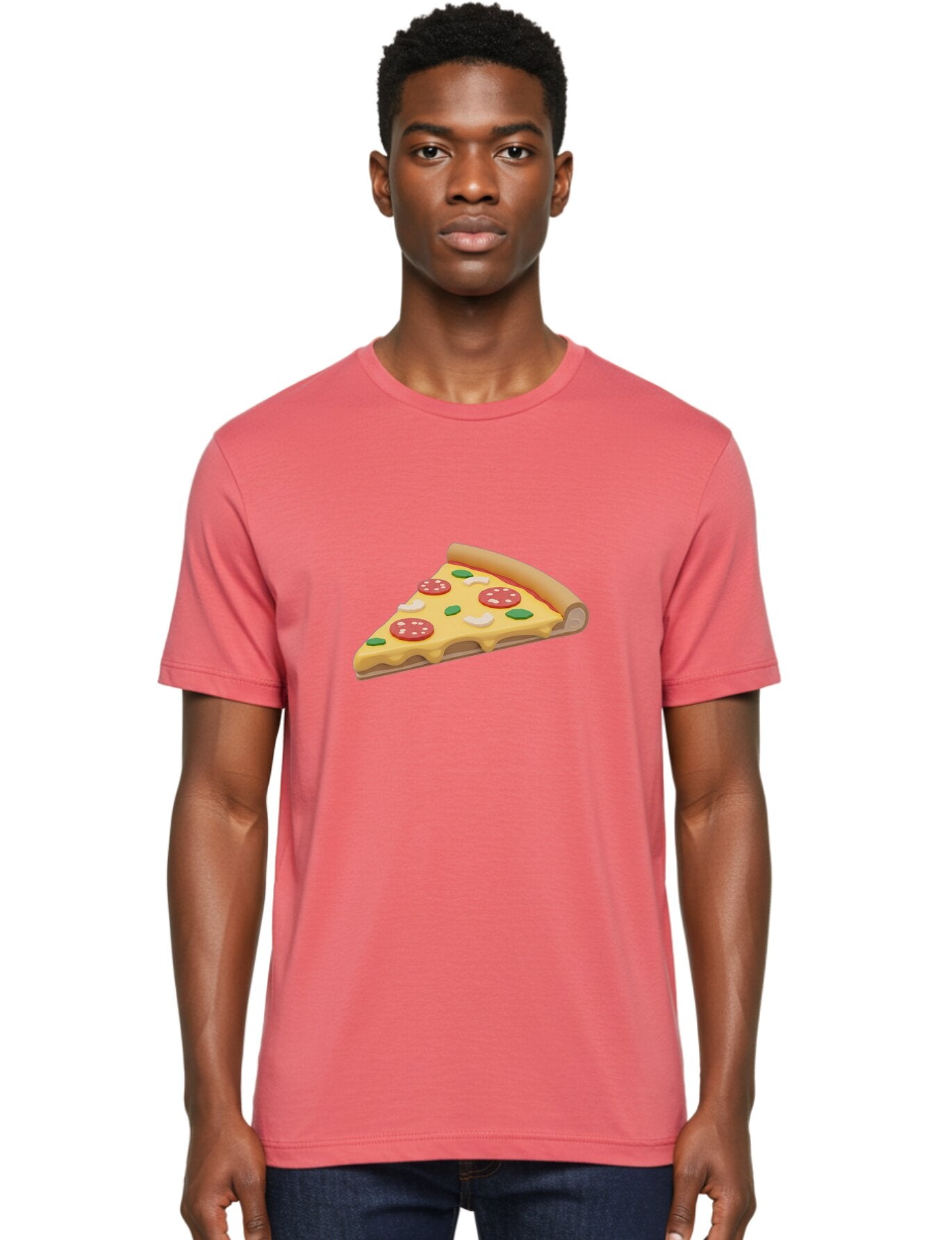 Pizza-Slice-5 Men'S Graphic Tee, 100% Cotton, Comfortable Casual Summer Wear, Machine Washable, Pizza Slice, Pepperoni Pizza, Melted Cheese, Green Peppers, White Onions, Italian Food, Dinner Ideas, Food Graphics, 3D Illustration, Pizza Topping Bac299 23