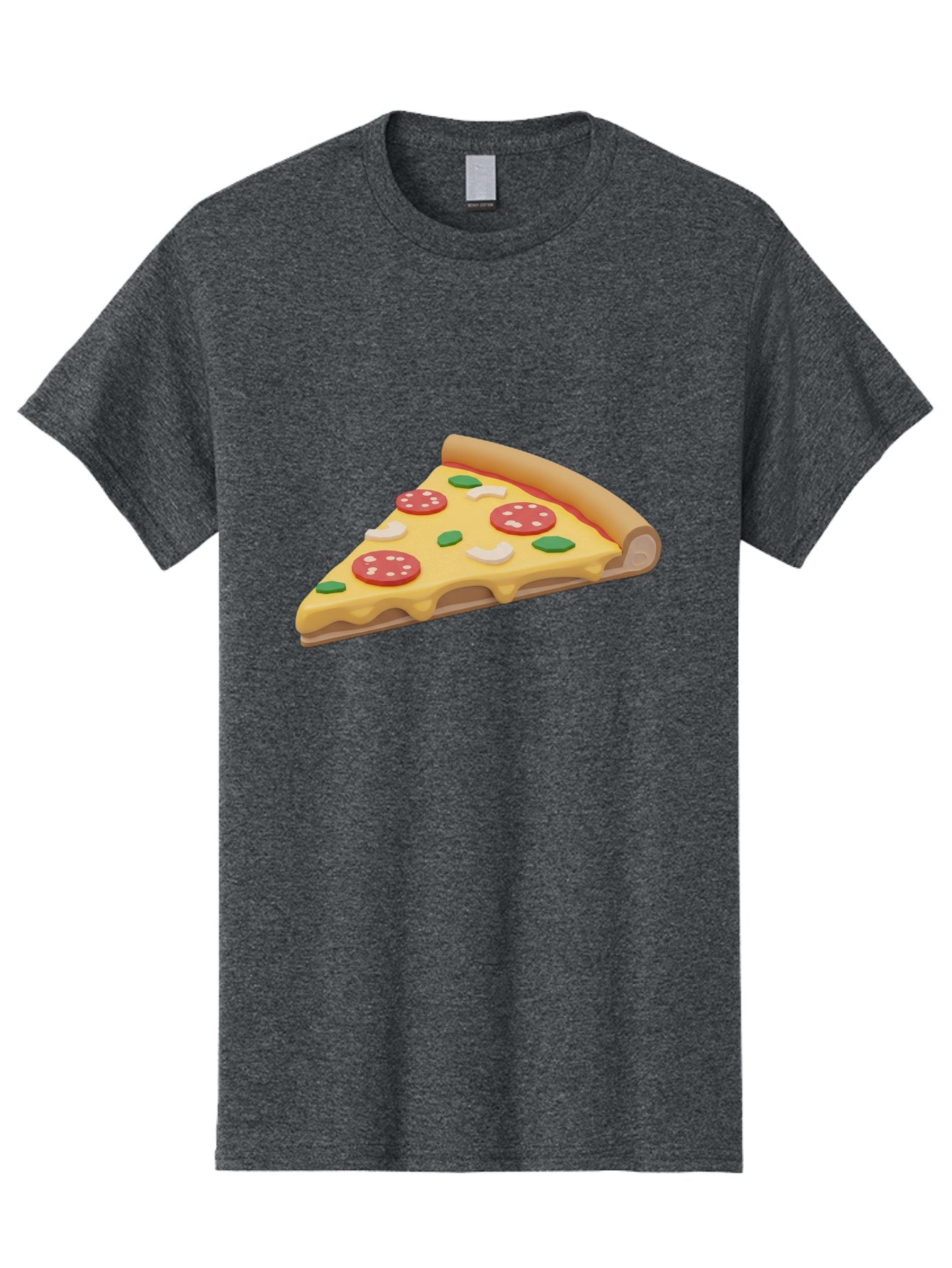 Pizza-Slice-5 Men'S Graphic Tee, 100% Cotton, Comfortable Casual Summer Wear, Machine Washable, Pizza Slice, Pepperoni Pizza, Melted Cheese, Green Peppers, White Onions, Italian Food, Dinner Ideas, Food Graphics, 3D Illustration, Pizza Topping Bac299 4
