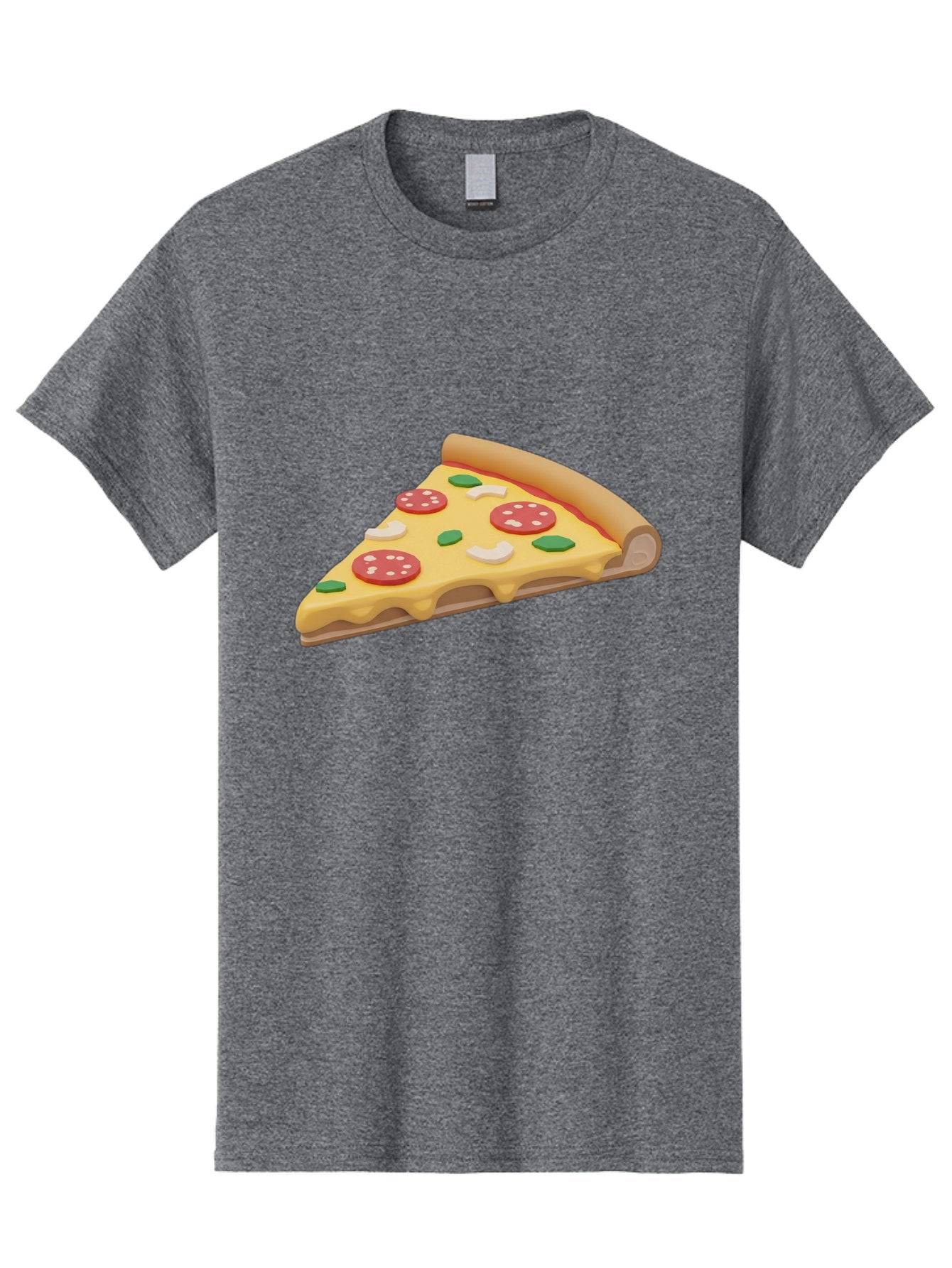 Pizza-Slice-5 Men'S Graphic Tee, 100% Cotton, Comfortable Casual Summer Wear, Machine Washable, Pizza Slice, Pepperoni Pizza, Melted Cheese, Green Peppers, White Onions, Italian Food, Dinner Ideas, Food Graphics, 3D Illustration, Pizza Topping Bac299 8