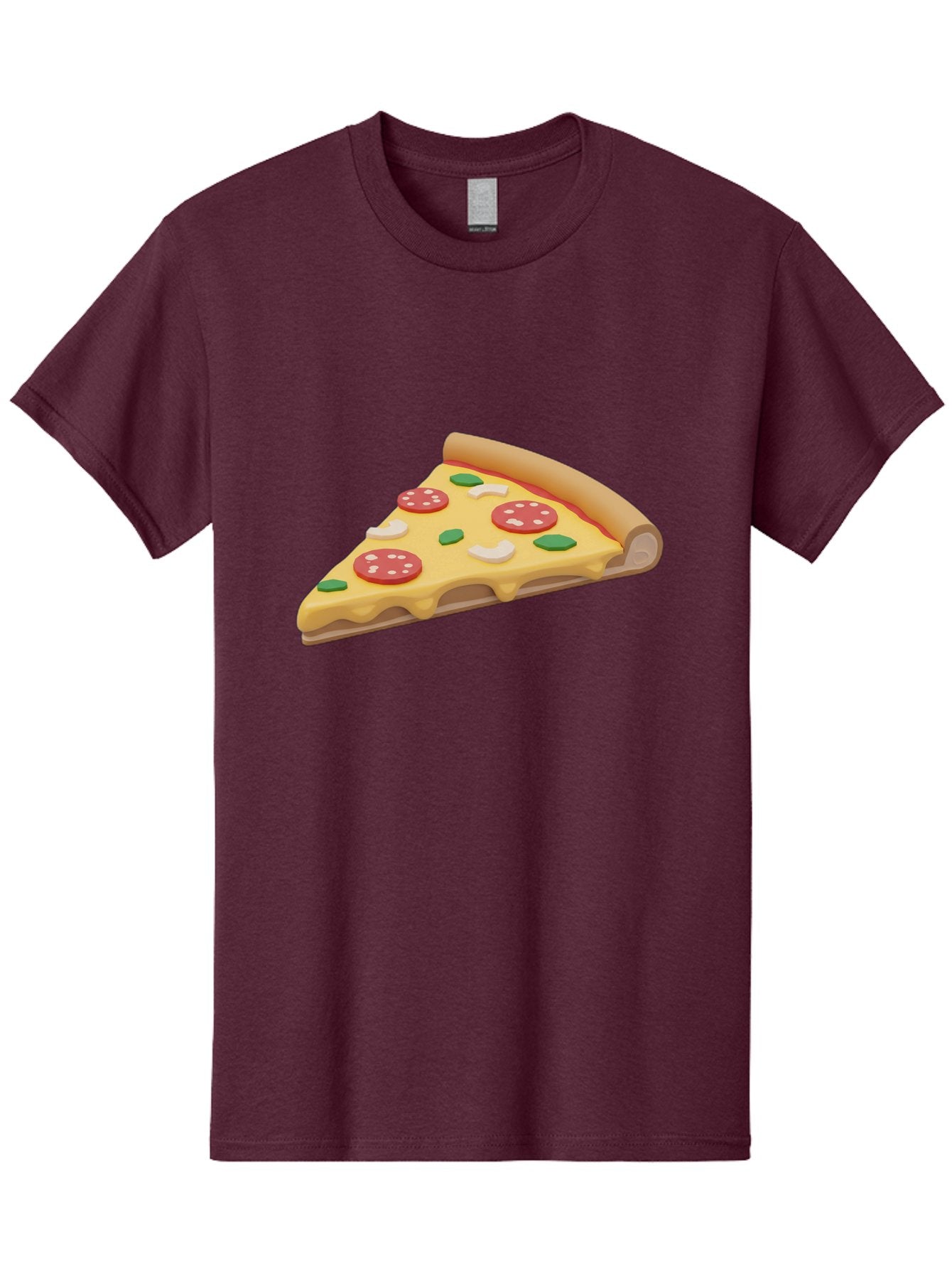 Pizza-Slice-5 Men'S Graphic Tee, 100% Cotton, Comfortable Casual Summer Wear, Machine Washable, Pizza Slice, Pepperoni Pizza, Melted Cheese, Green Peppers, White Onions, Italian Food, Dinner Ideas, Food Graphics, 3D Illustration, Pizza Topping Bac299 15