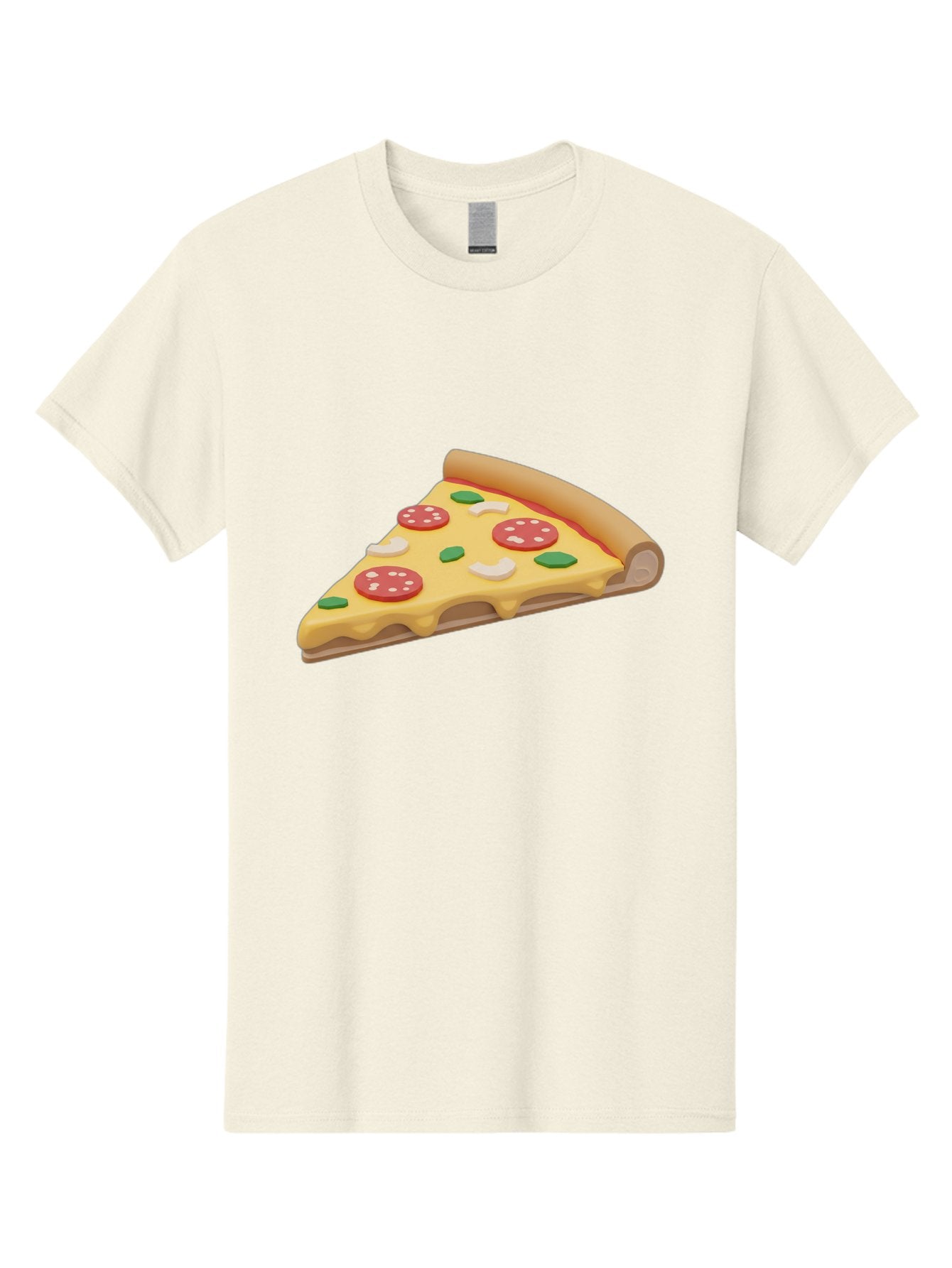 Pizza-Slice-5 Men'S Graphic Tee, 100% Cotton, Comfortable Casual Summer Wear, Machine Washable, Pizza Slice, Pepperoni Pizza, Melted Cheese, Green Peppers, White Onions, Italian Food, Dinner Ideas, Food Graphics, 3D Illustration, Pizza Topping Bac299 13