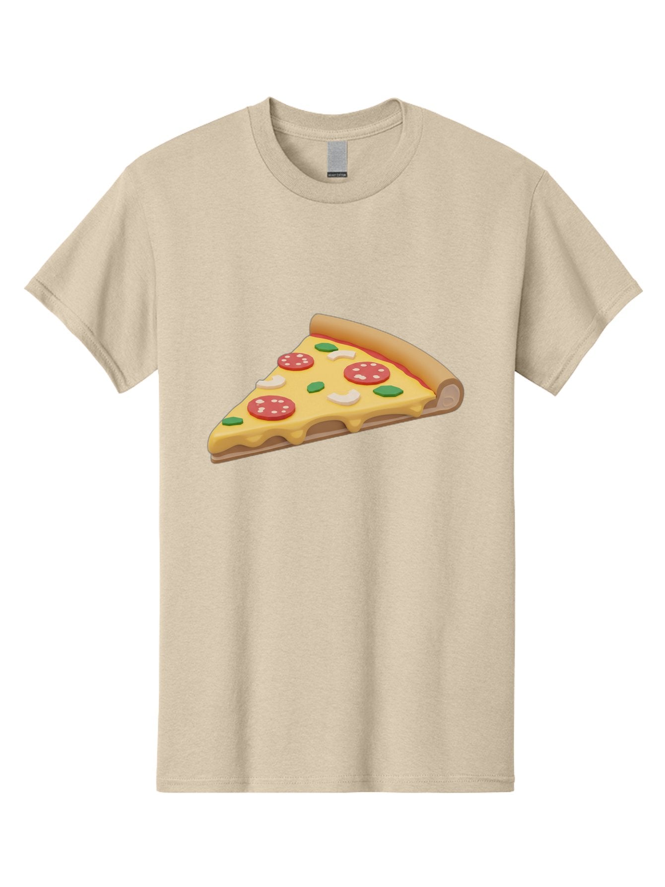 Pizza-Slice-5 Men'S Graphic Tee, 100% Cotton, Comfortable Casual Summer Wear, Machine Washable, Pizza Slice, Pepperoni Pizza, Melted Cheese, Green Peppers, White Onions, Italian Food, Dinner Ideas, Food Graphics, 3D Illustration, Pizza Topping Bac299 7
