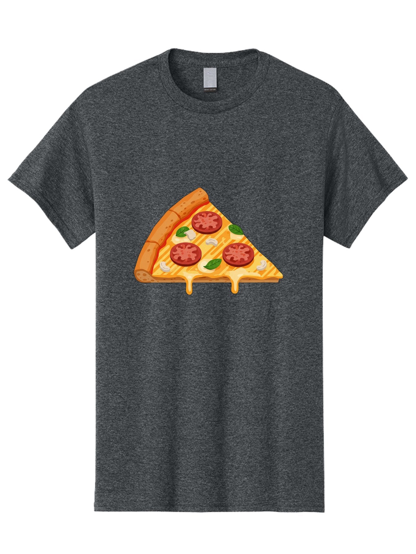 Pizza-Slice-6 Men'S Graphic Tee, 100% Cotton, Comfortable Casual Summer Wear, Machine Washable, Cheesy Pizza Slice, Pepperoni Pizza, Melty Cheese, Garlicky Flavor, Fresh Basil, Italian Cuisine, Savory Delight, Tasty Treat Bac300 9