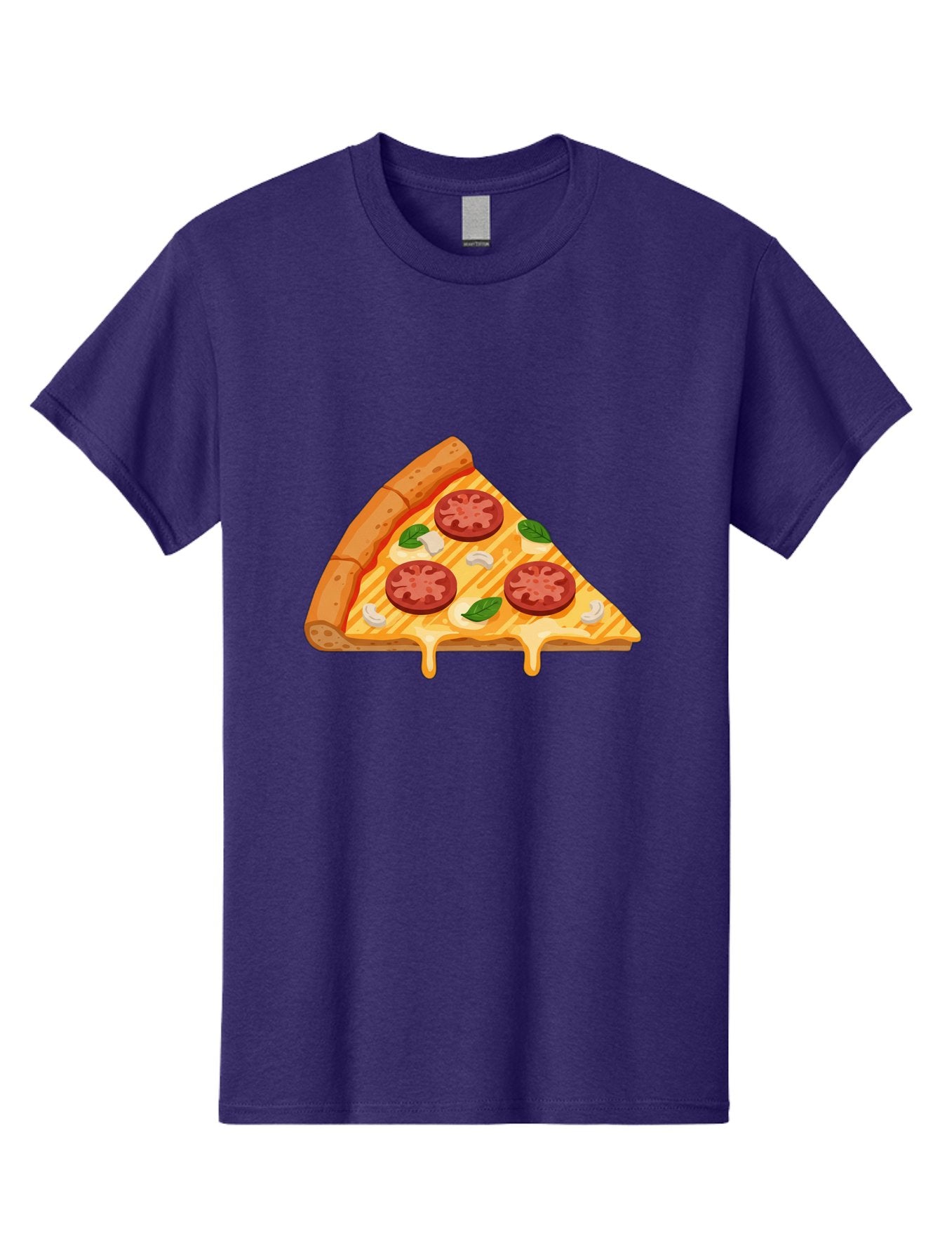 Pizza-Slice-6 Men'S Graphic Tee, 100% Cotton, Comfortable Casual Summer Wear, Machine Washable, Cheesy Pizza Slice, Pepperoni Pizza, Melty Cheese, Garlicky Flavor, Fresh Basil, Italian Cuisine, Savory Delight, Tasty Treat Bac300 5