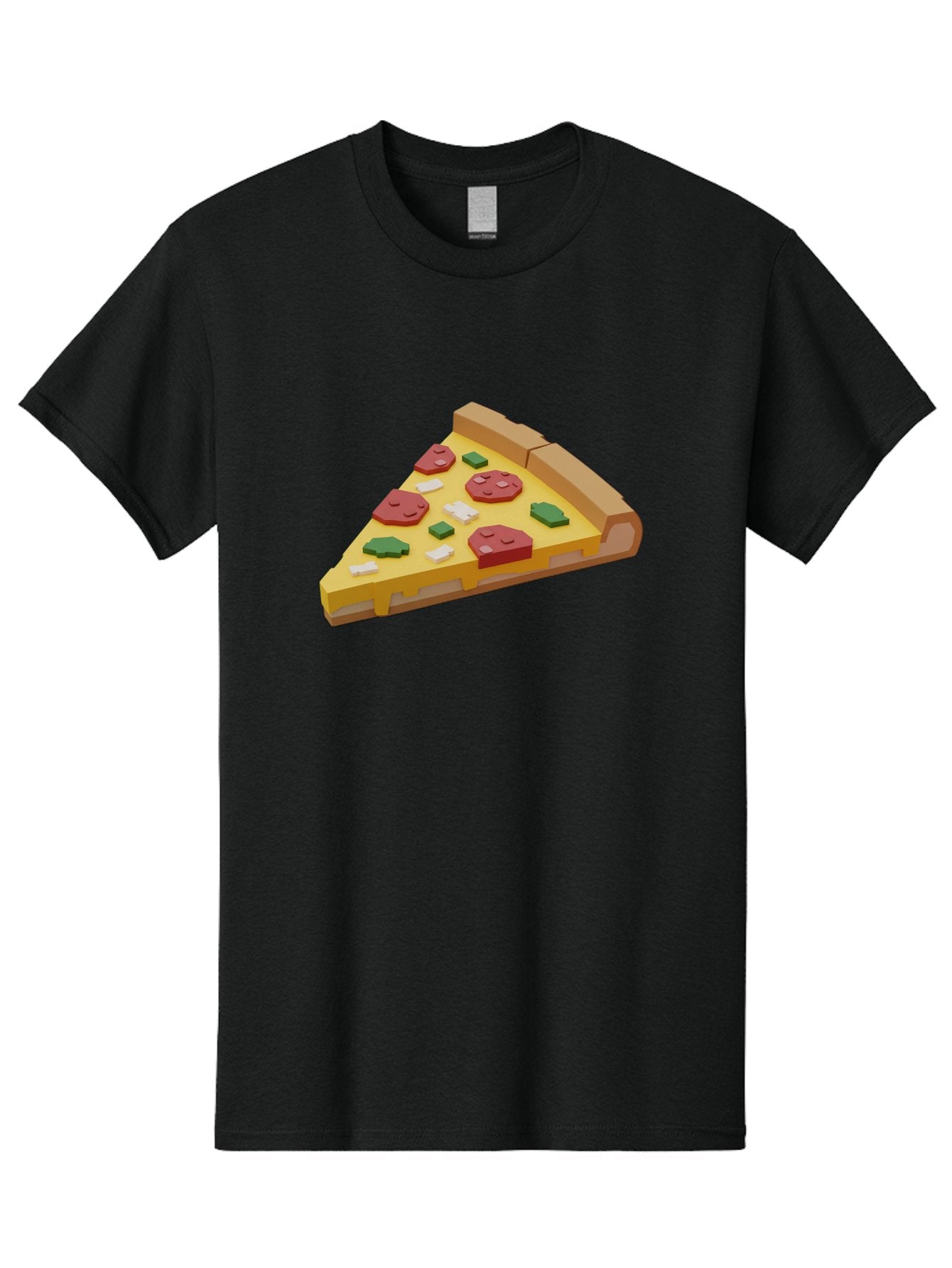Pizza-Slice-7 Men'S Graphic Tee, 100% Cotton, Comfortable Casual Summer Wear, Machine Washable, 3D Pizza Slice, Cartoon-Style, Pepperoni, Green Peppers, Cheese, Crispy Crust, Tasty Toppings, Digital Art Bac301 11
