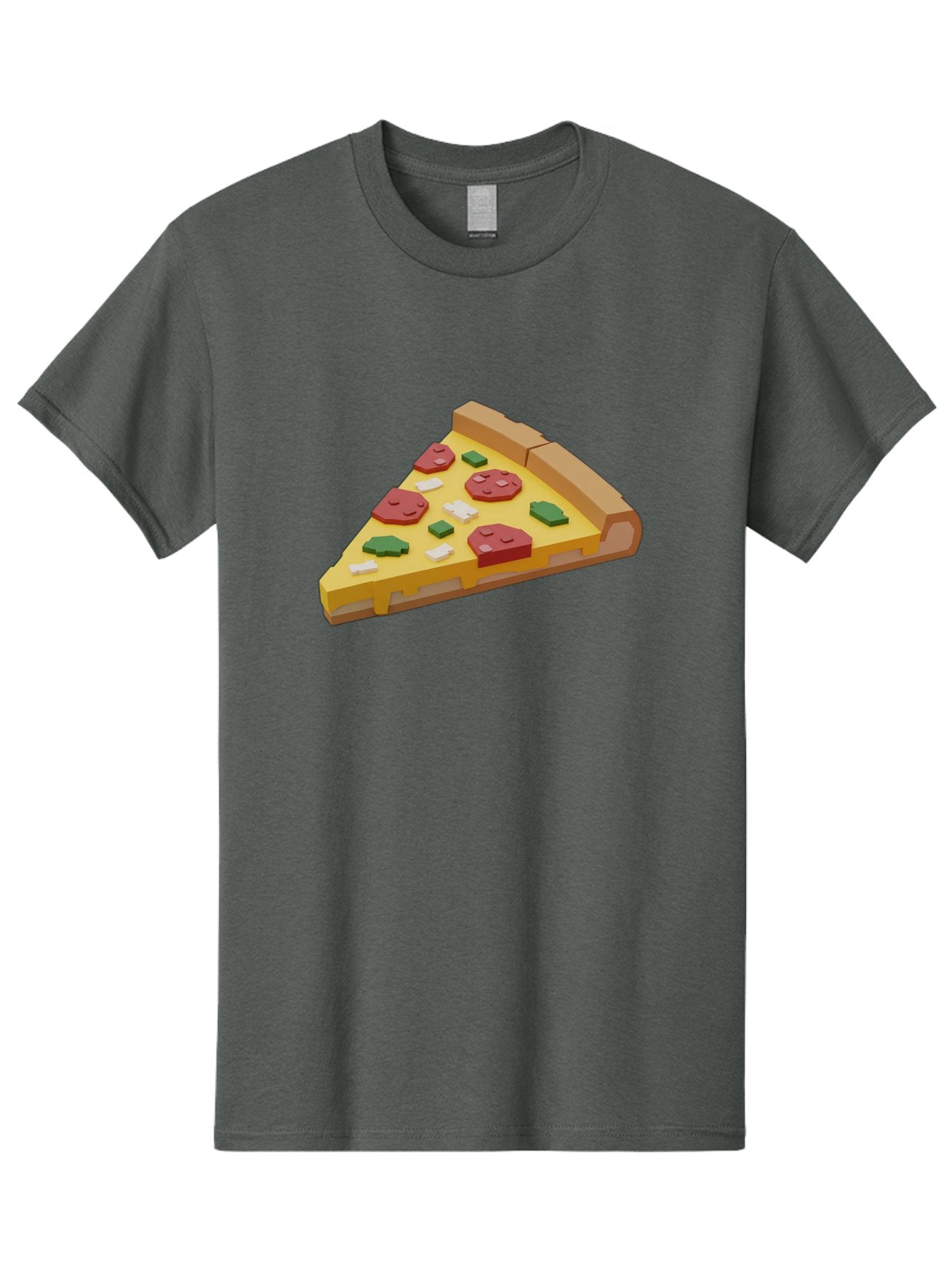 Pizza-Slice-7 Men'S Graphic Tee, 100% Cotton, Comfortable Casual Summer Wear, Machine Washable, 3D Pizza Slice, Cartoon-Style, Pepperoni, Green Peppers, Cheese, Crispy Crust, Tasty Toppings, Digital Art Bac301 8