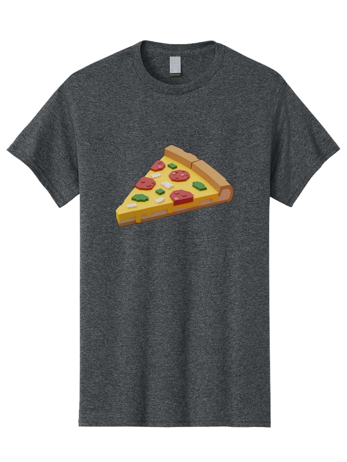 Pizza-Slice-7 Men'S Graphic Tee, 100% Cotton, Comfortable Casual Summer Wear, Machine Washable, 3D Pizza Slice, Cartoon-Style, Pepperoni, Green Peppers, Cheese, Crispy Crust, Tasty Toppings, Digital Art Bac301 14