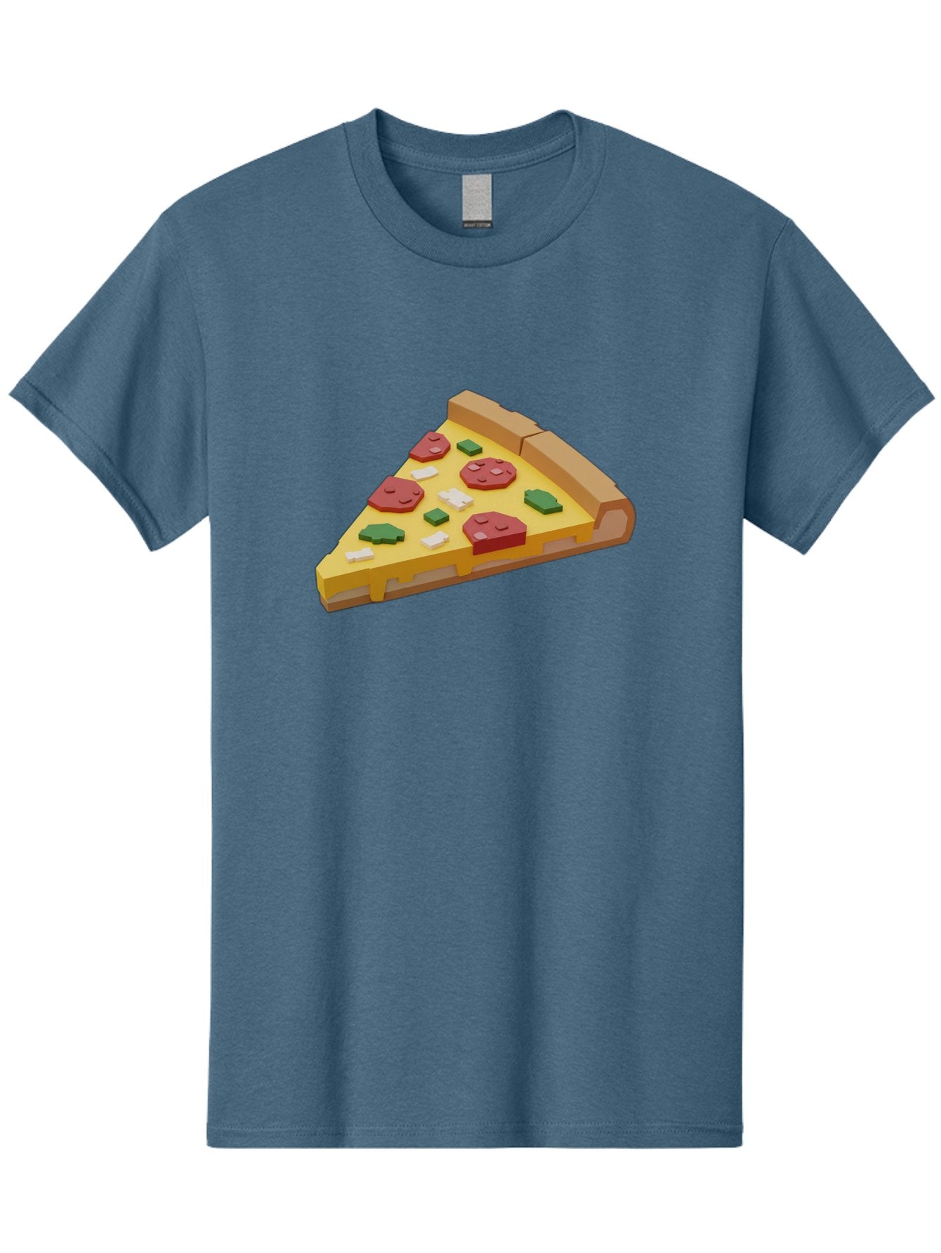 Pizza-Slice-7 Men'S Graphic Tee, 100% Cotton, Comfortable Casual Summer Wear, Machine Washable, 3D Pizza Slice, Cartoon-Style, Pepperoni, Green Peppers, Cheese, Crispy Crust, Tasty Toppings, Digital Art Bac301 15