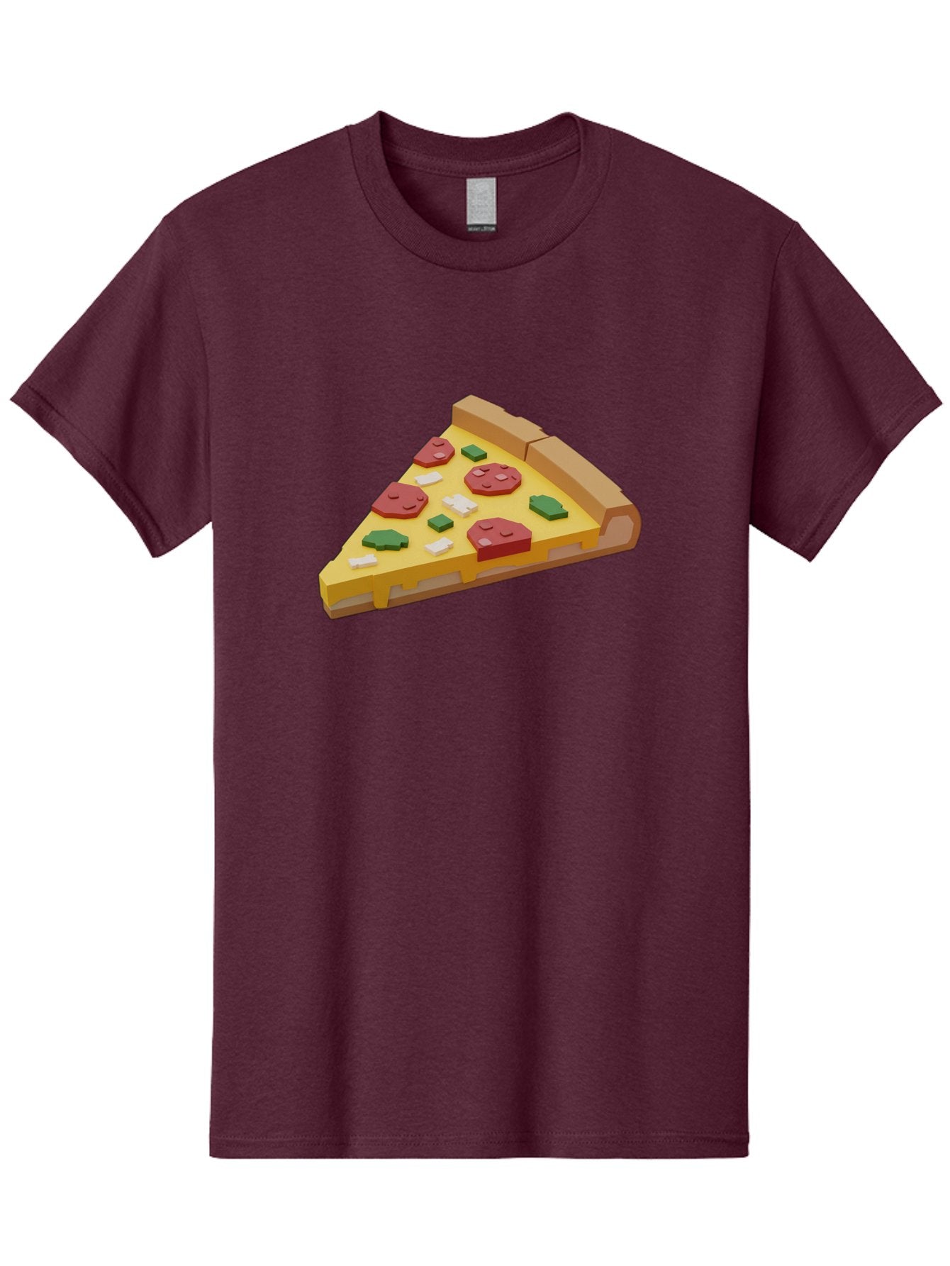 Pizza-Slice-7 Men'S Graphic Tee, 100% Cotton, Comfortable Casual Summer Wear, Machine Washable, 3D Pizza Slice, Cartoon-Style, Pepperoni, Green Peppers, Cheese, Crispy Crust, Tasty Toppings, Digital Art Bac301 10