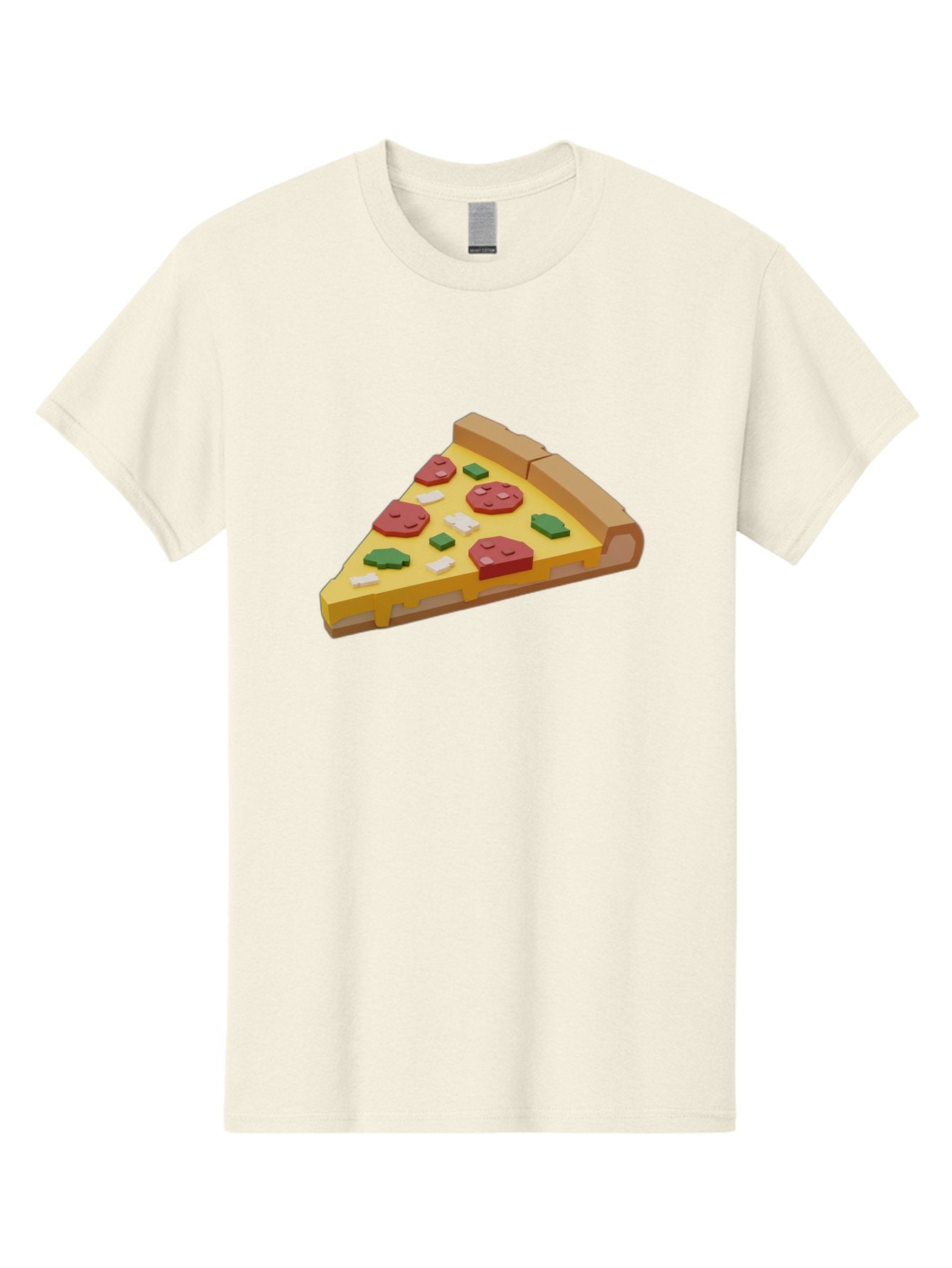 Pizza-Slice-7 Men'S Graphic Tee, 100% Cotton, Comfortable Casual Summer Wear, Machine Washable, 3D Pizza Slice, Cartoon-Style, Pepperoni, Green Peppers, Cheese, Crispy Crust, Tasty Toppings, Digital Art Bac301 7
