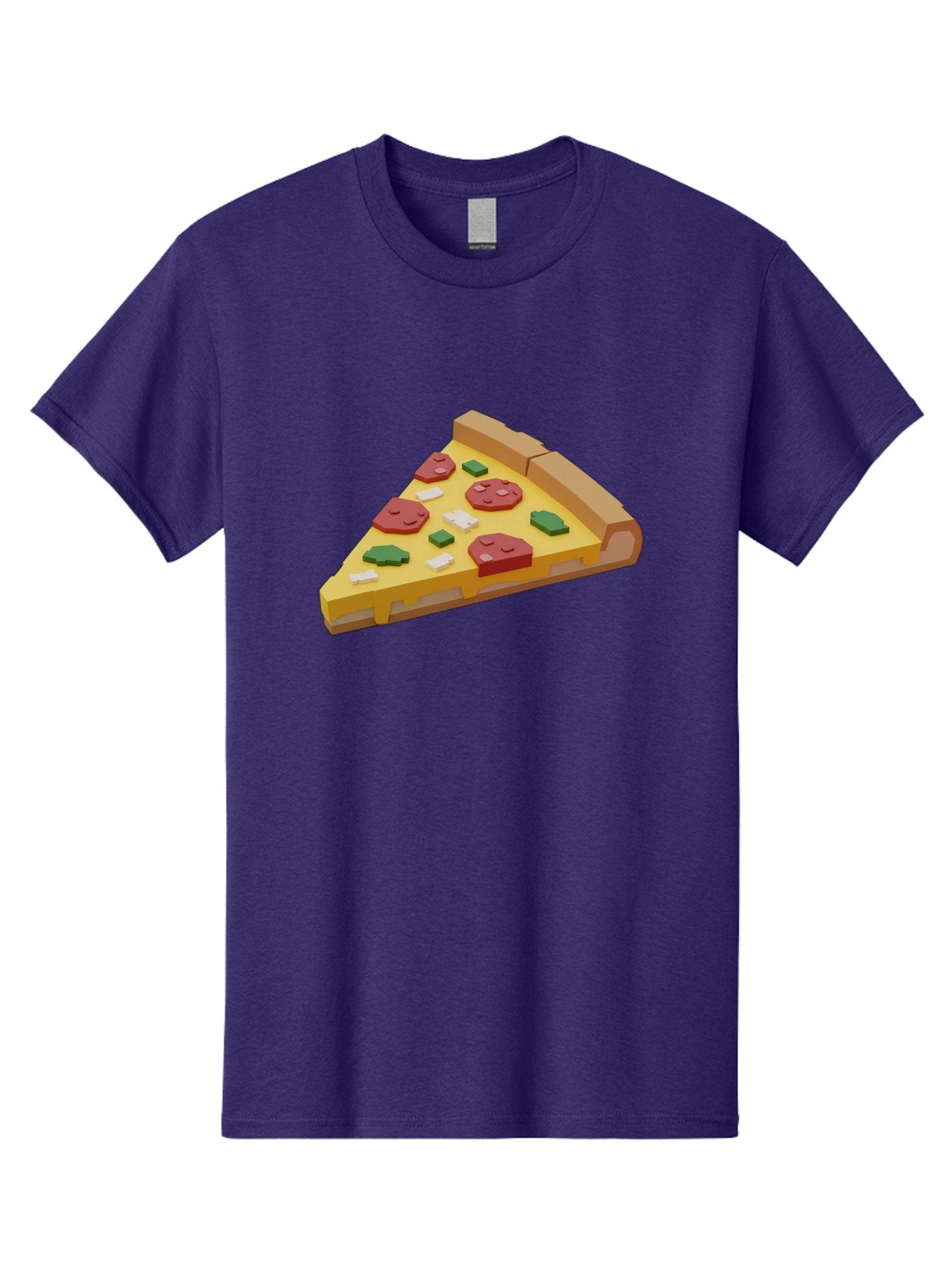 Pizza-Slice-7 Men'S Graphic Tee, 100% Cotton, Comfortable Casual Summer Wear, Machine Washable, 3D Pizza Slice, Cartoon-Style, Pepperoni, Green Peppers, Cheese, Crispy Crust, Tasty Toppings, Digital Art Bac301 5