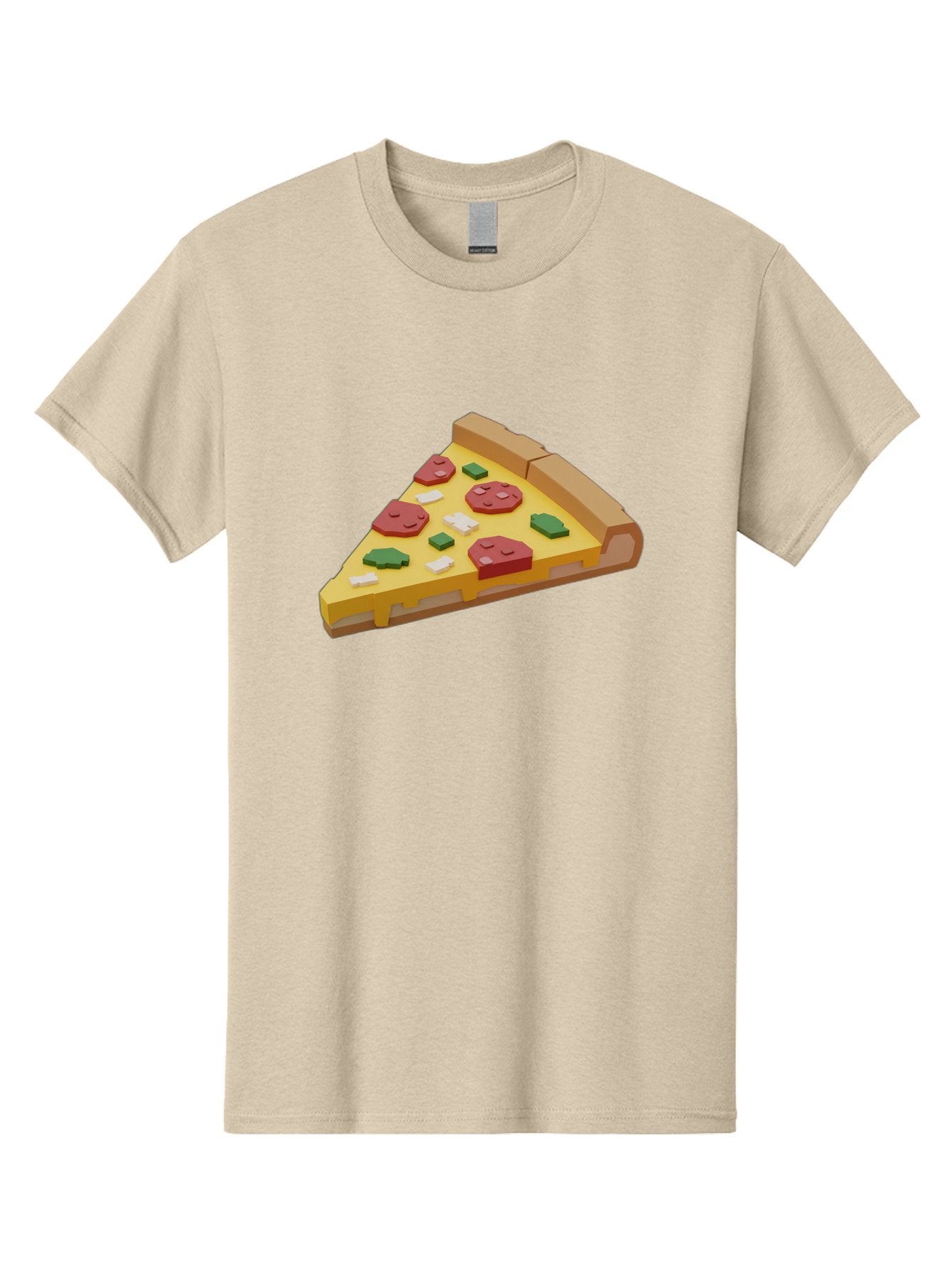 Pizza-Slice-7 Men'S Graphic Tee, 100% Cotton, Comfortable Casual Summer Wear, Machine Washable, 3D Pizza Slice, Cartoon-Style, Pepperoni, Green Peppers, Cheese, Crispy Crust, Tasty Toppings, Digital Art Bac301 4