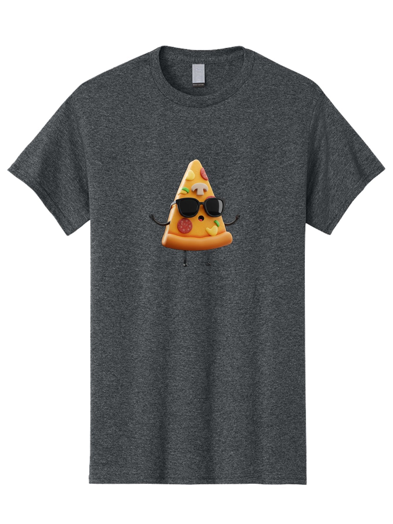Pizza-Slice-8 Men'S Graphic Tee, 100% Cotton, Comfortable Casual Summer Wear, Machine Washable, Cool Pizza Slice, Cartoon Character, Sunglasses, Pepperoni, Mushrooms, Cheese, Fun, Quirky, Playful, Funny Character, 3D Illustration, Food Mascot, Bac302 13