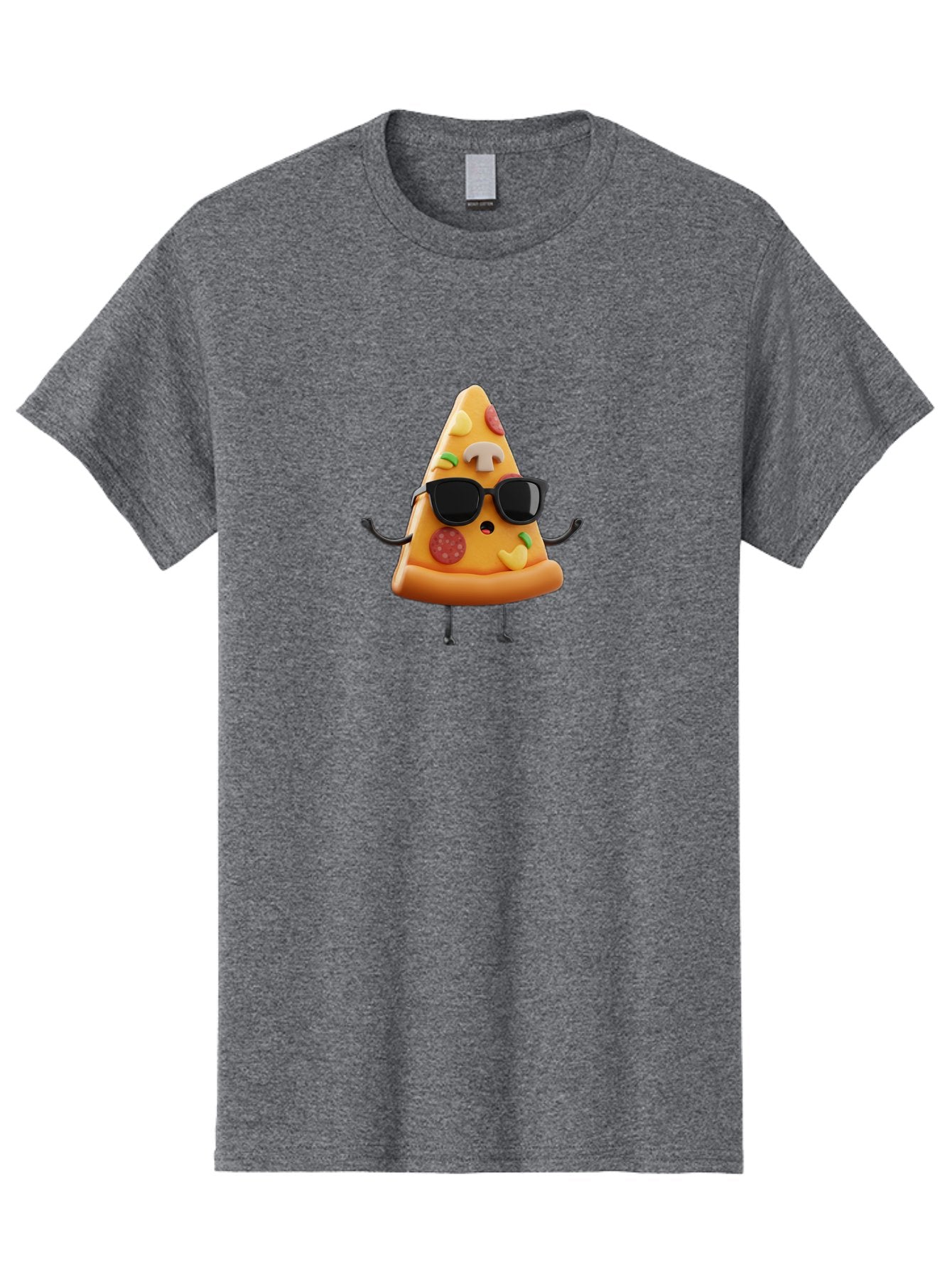 Pizza-Slice-8 Men'S Graphic Tee, 100% Cotton, Comfortable Casual Summer Wear, Machine Washable, Cool Pizza Slice, Cartoon Character, Sunglasses, Pepperoni, Mushrooms, Cheese, Fun, Quirky, Playful, Funny Character, 3D Illustration, Food Mascot, Bac302 12