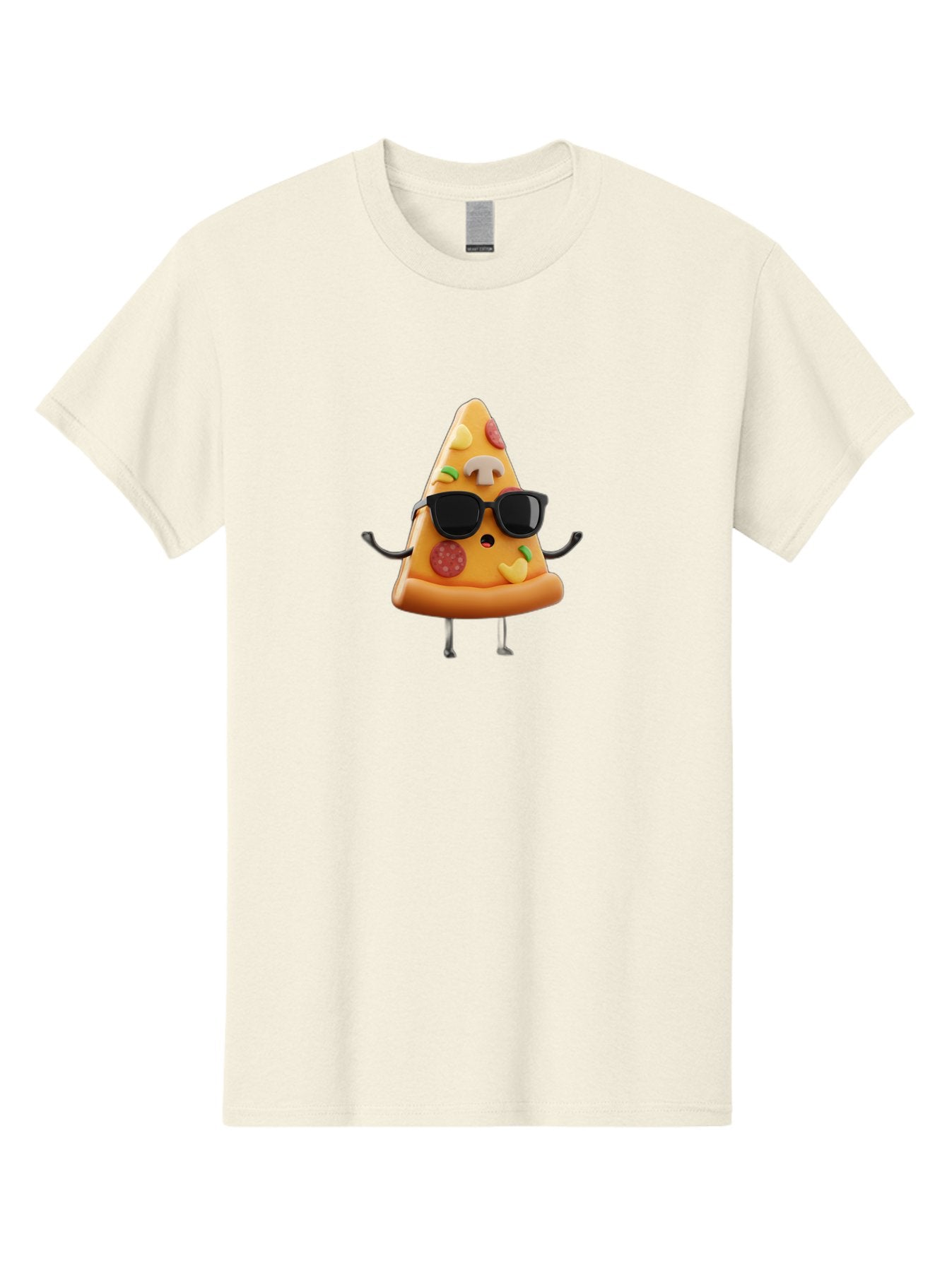 Pizza-Slice-8 Men'S Graphic Tee, 100% Cotton, Comfortable Casual Summer Wear, Machine Washable, Cool Pizza Slice, Cartoon Character, Sunglasses, Pepperoni, Mushrooms, Cheese, Fun, Quirky, Playful, Funny Character, 3D Illustration, Food Mascot, Bac302 9