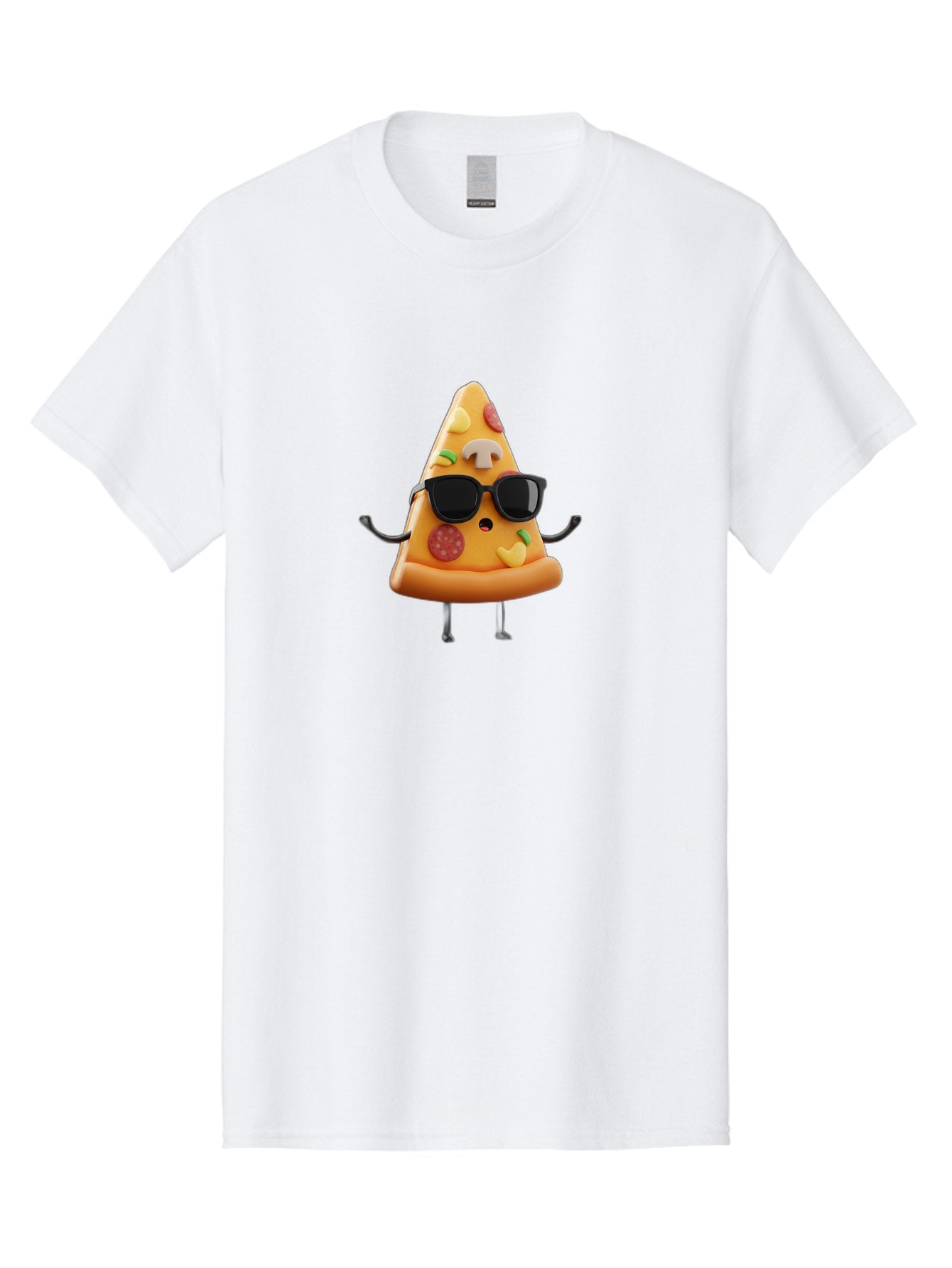 Pizza-Slice-8 Men'S Graphic Tee, 100% Cotton, Comfortable Casual Summer Wear, Machine Washable, Cool Pizza Slice, Cartoon Character, Sunglasses, Pepperoni, Mushrooms, Cheese, Fun, Quirky, Playful, Funny Character, 3D Illustration, Food Mascot, Bac302 10