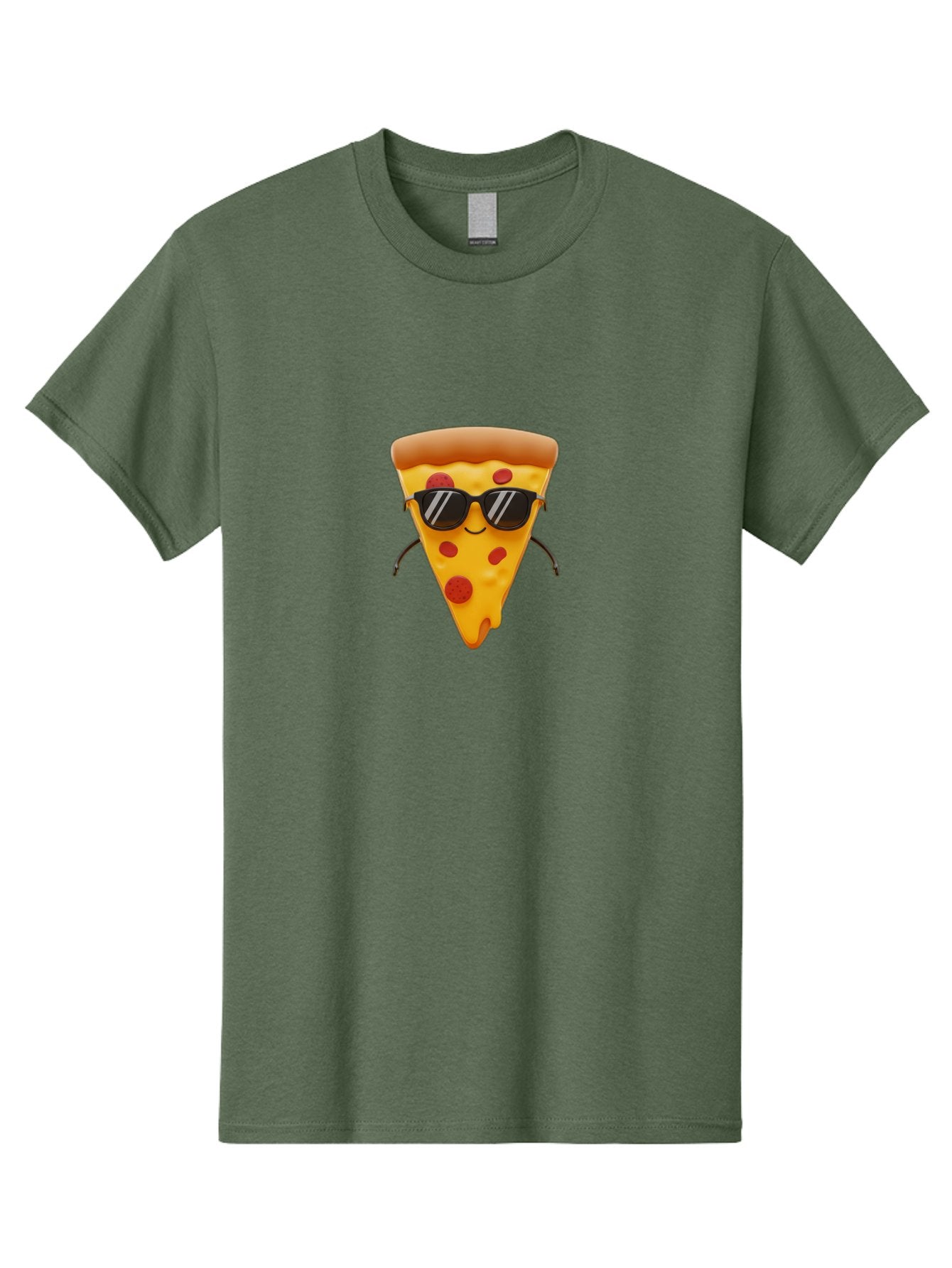 Pizza-Slice-9 Men'S Graphic Tee, 100% Cotton, Comfortable Casual Summer Wear, Machine Washable, Pizza Slice With Sunglasses, Cartoon Character, Funny Food, Pepperoni Pizza, Smiling Face, Cool Accessories, Tasty Treat, Animated Illustration Bac303 13