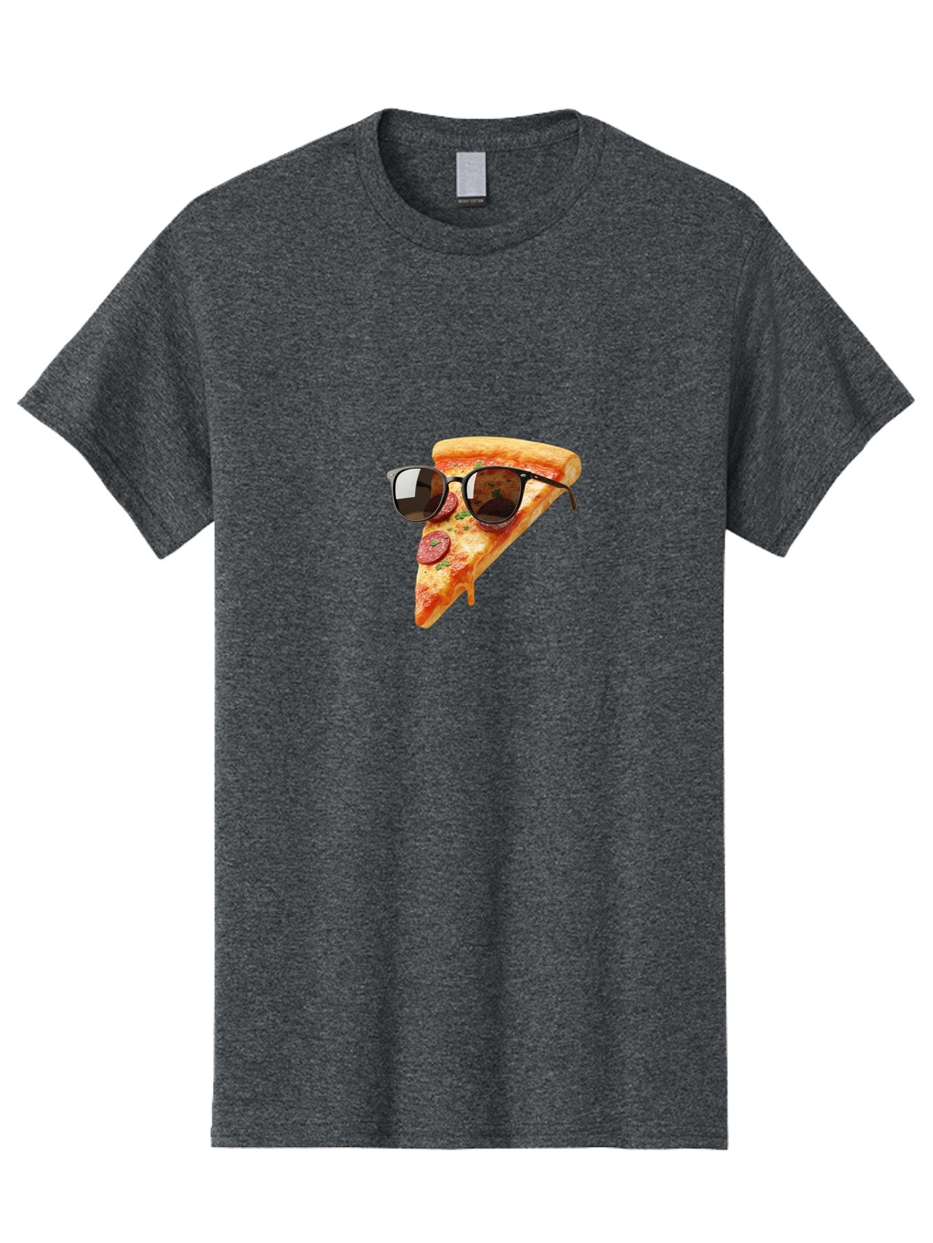 Pizza-Slice-Sunglasses-2 Men'S Graphic Tee, 100% Cotton, Comfortable Casual Summer Wear, Machine Washable, Pizza Slice Wearing Sunglasses, Funny Food, Quirky Humor, Cool Pizza, Sunglasses On Food, Comical Image, Playful Graphics, Bac307 12