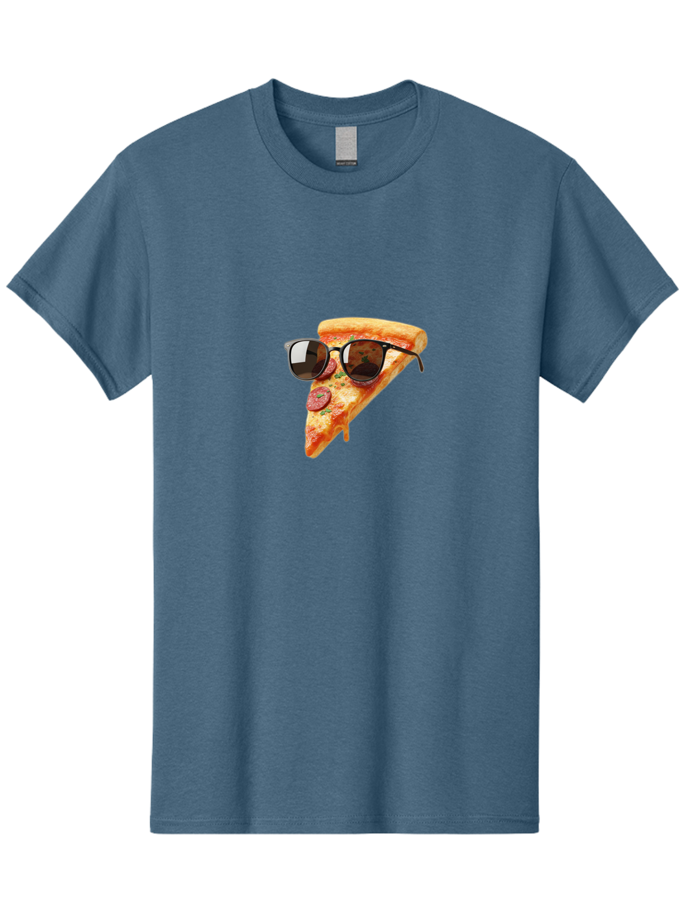 Pizza-Slice-Sunglasses-2 Men'S Graphic Tee, 100% Cotton, Comfortable Casual Summer Wear, Machine Washable, Pizza Slice Wearing Sunglasses, Funny Food, Quirky Humor, Cool Pizza, Sunglasses On Food, Comical Image, Playful Graphics, Bac307 6