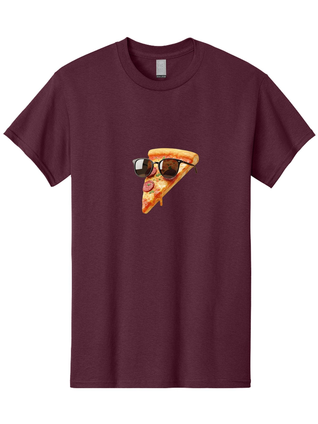 Pizza-Slice-Sunglasses-2 Men'S Graphic Tee, 100% Cotton, Comfortable Casual Summer Wear, Machine Washable, Pizza Slice Wearing Sunglasses, Funny Food, Quirky Humor, Cool Pizza, Sunglasses On Food, Comical Image, Playful Graphics, Bac307 9
