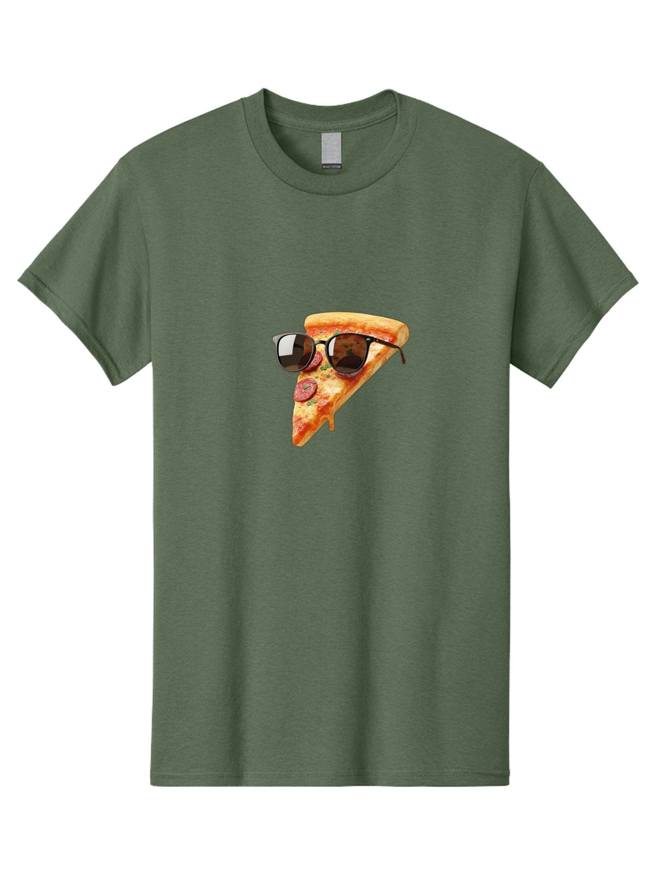 Pizza-Slice-Sunglasses-2 Men'S Graphic Tee, 100% Cotton, Comfortable Casual Summer Wear, Machine Washable, Pizza Slice Wearing Sunglasses, Funny Food, Quirky Humor, Cool Pizza, Sunglasses On Food, Comical Image, Playful Graphics, Bac307 14