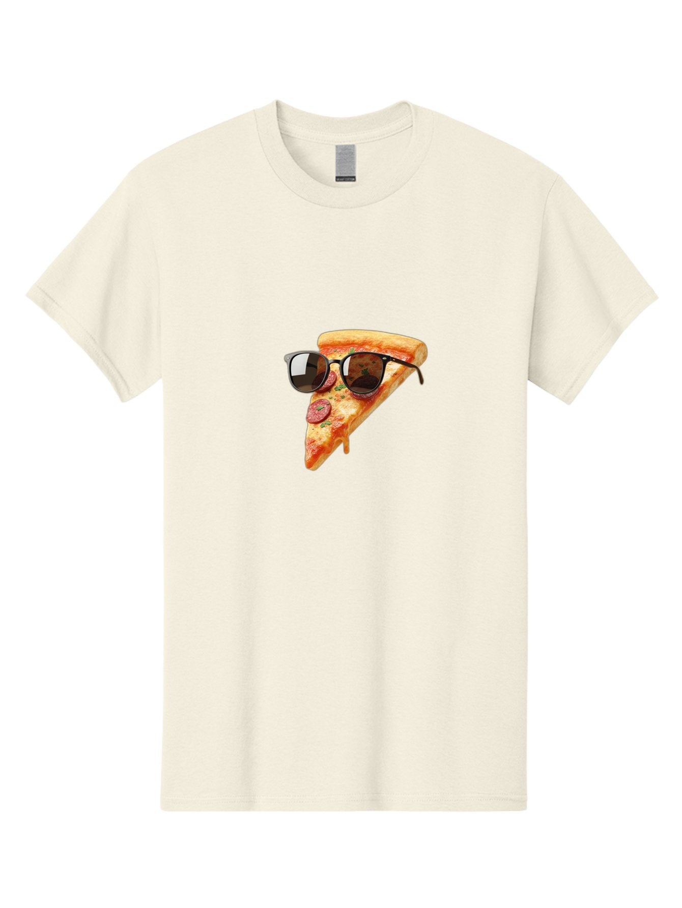 Pizza-Slice-Sunglasses-2 Men'S Graphic Tee, 100% Cotton, Comfortable Casual Summer Wear, Machine Washable, Pizza Slice Wearing Sunglasses, Funny Food, Quirky Humor, Cool Pizza, Sunglasses On Food, Comical Image, Playful Graphics, Bac307 10
