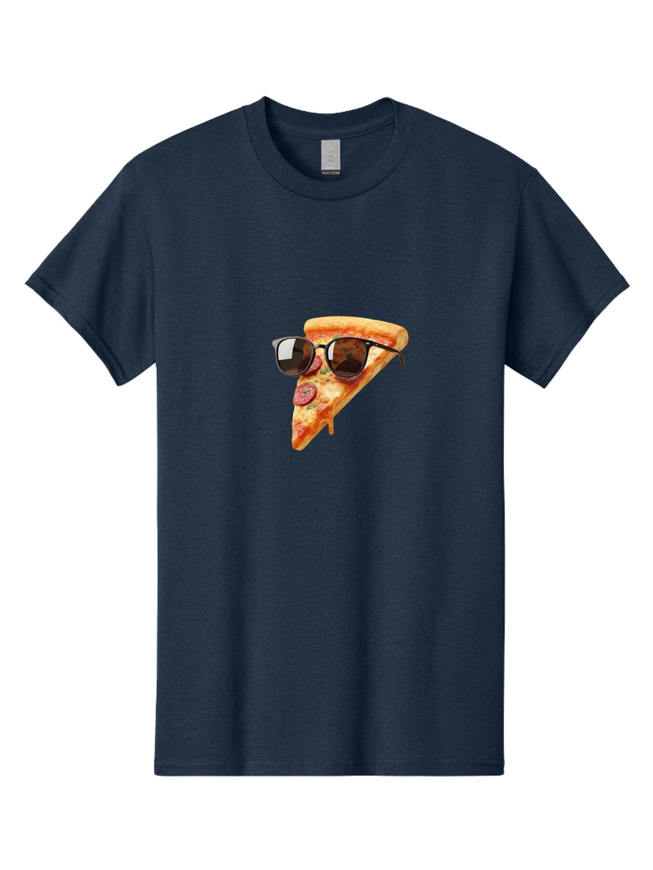 Pizza-Slice-Sunglasses-2 Men'S Graphic Tee, 100% Cotton, Comfortable Casual Summer Wear, Machine Washable, Pizza Slice Wearing Sunglasses, Funny Food, Quirky Humor, Cool Pizza, Sunglasses On Food, Comical Image, Playful Graphics, Bac307 5