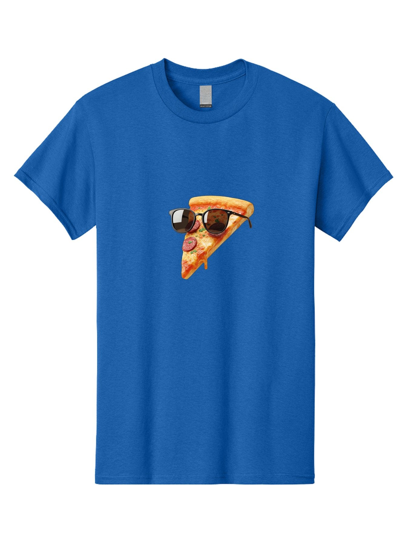 Pizza-Slice-Sunglasses-2 Men'S Graphic Tee, 100% Cotton, Comfortable Casual Summer Wear, Machine Washable, Pizza Slice Wearing Sunglasses, Funny Food, Quirky Humor, Cool Pizza, Sunglasses On Food, Comical Image, Playful Graphics, Bac307 4