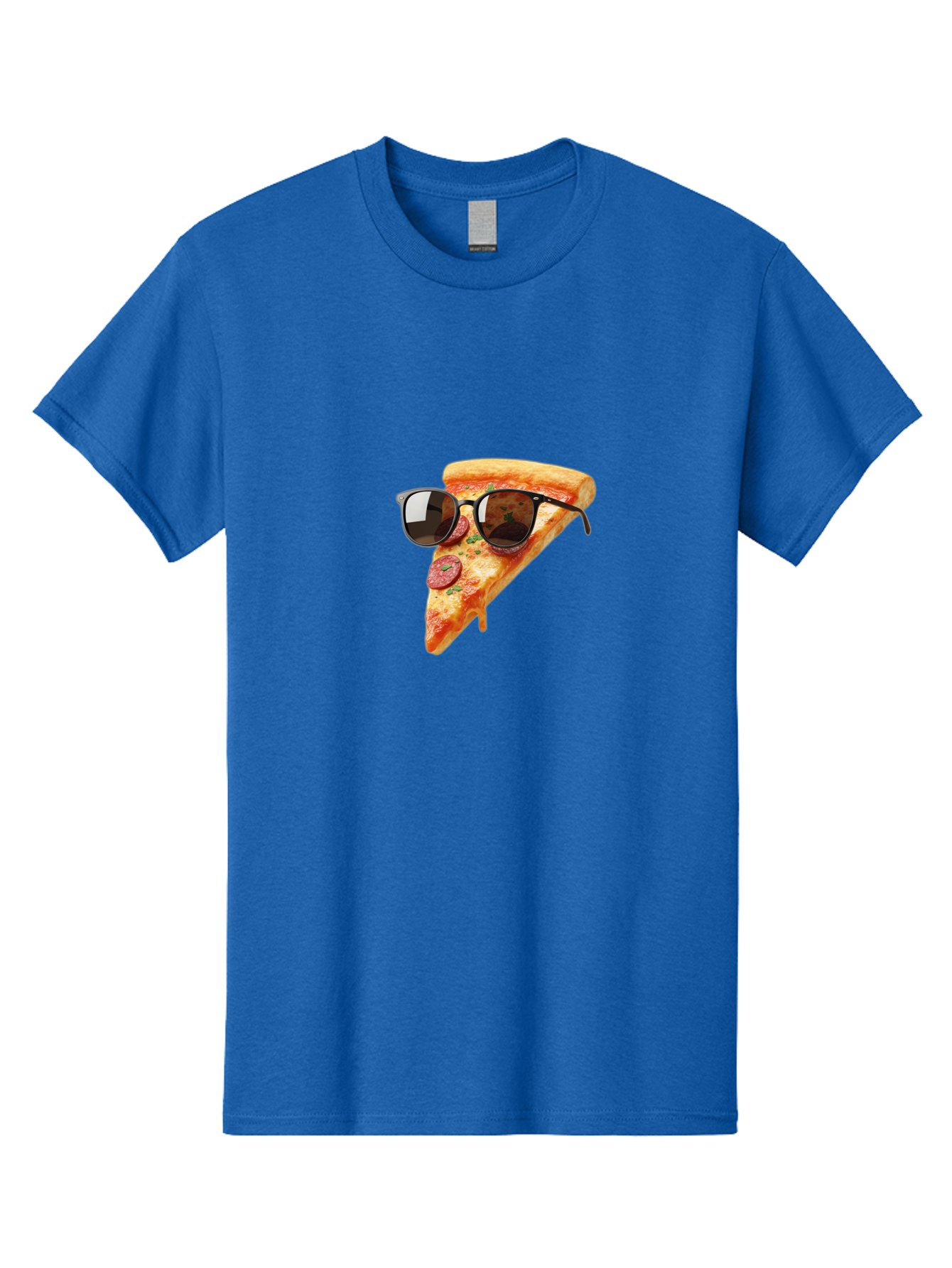 Pizza-Slice-Sunglasses-2 Men'S Graphic Tee, 100% Cotton, Comfortable Casual Summer Wear, Machine Washable, Pizza Slice Wearing Sunglasses, Funny Food, Quirky Humor, Cool Pizza, Sunglasses On Food, Comical Image, Playful Graphics, Bac307 12