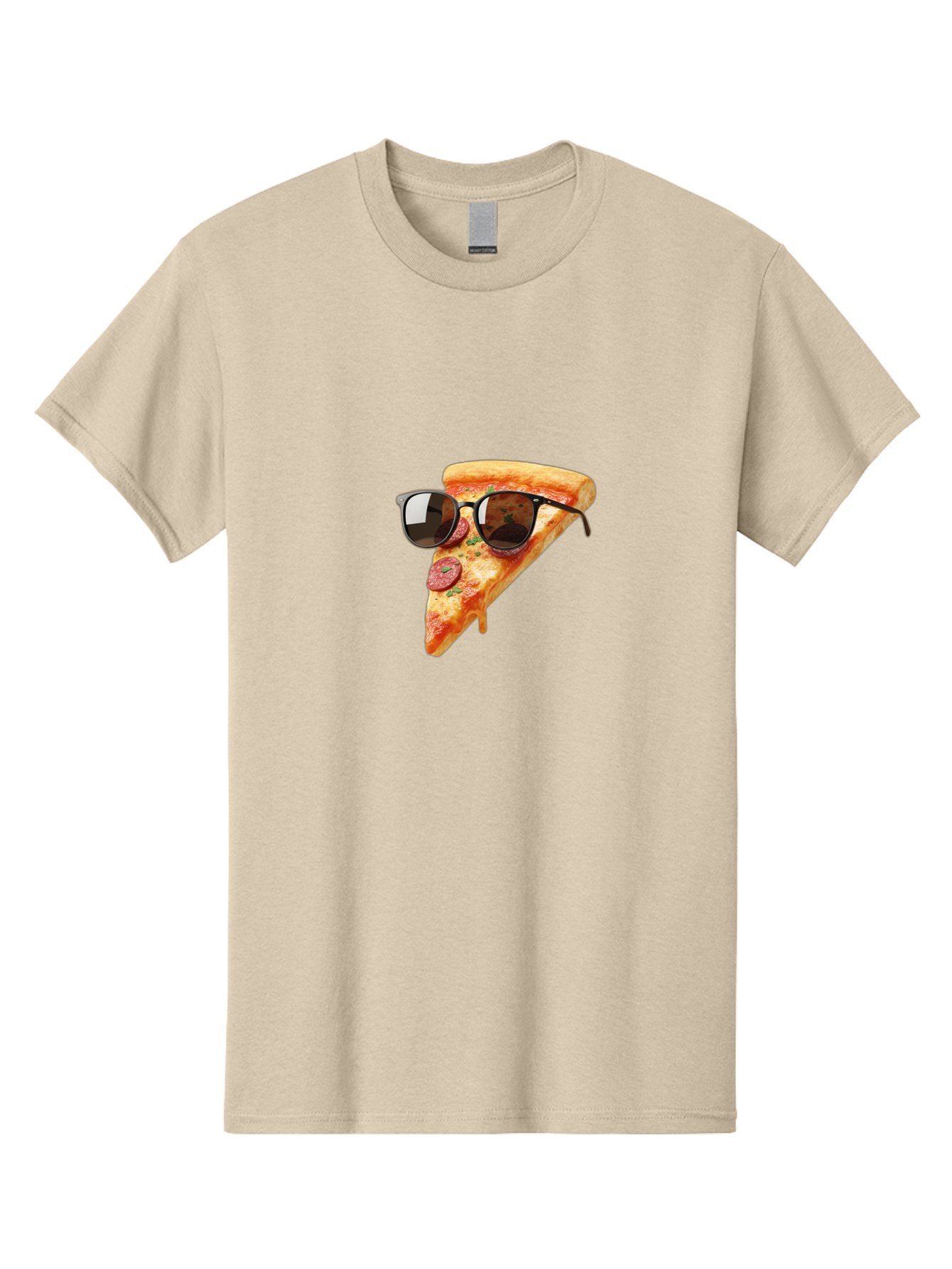 Pizza-Slice-Sunglasses-2 Men'S Graphic Tee, 100% Cotton, Comfortable Casual Summer Wear, Machine Washable, Pizza Slice Wearing Sunglasses, Funny Food, Quirky Humor, Cool Pizza, Sunglasses On Food, Comical Image, Playful Graphics, Bac307 15