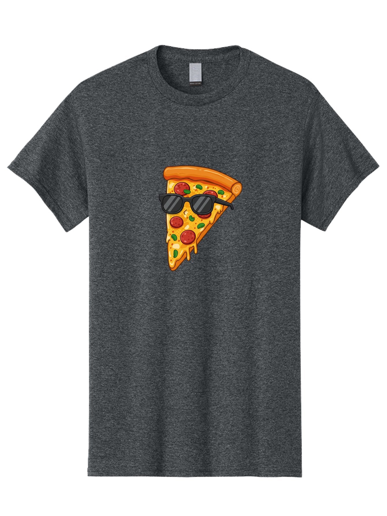 Pizza-Slice-Sunglasses-3 Men'S Graphic Tee, 100% Cotton, Comfortable Casual Summer Wear, Machine Washable, Pizza Slice With Sunglasses, Pepperoni Pizza, Cheesy Goodness, Melted Cheese, Green Peppers, Trendy Food, Fun Illustration, Casual Vibe, Bac308 12