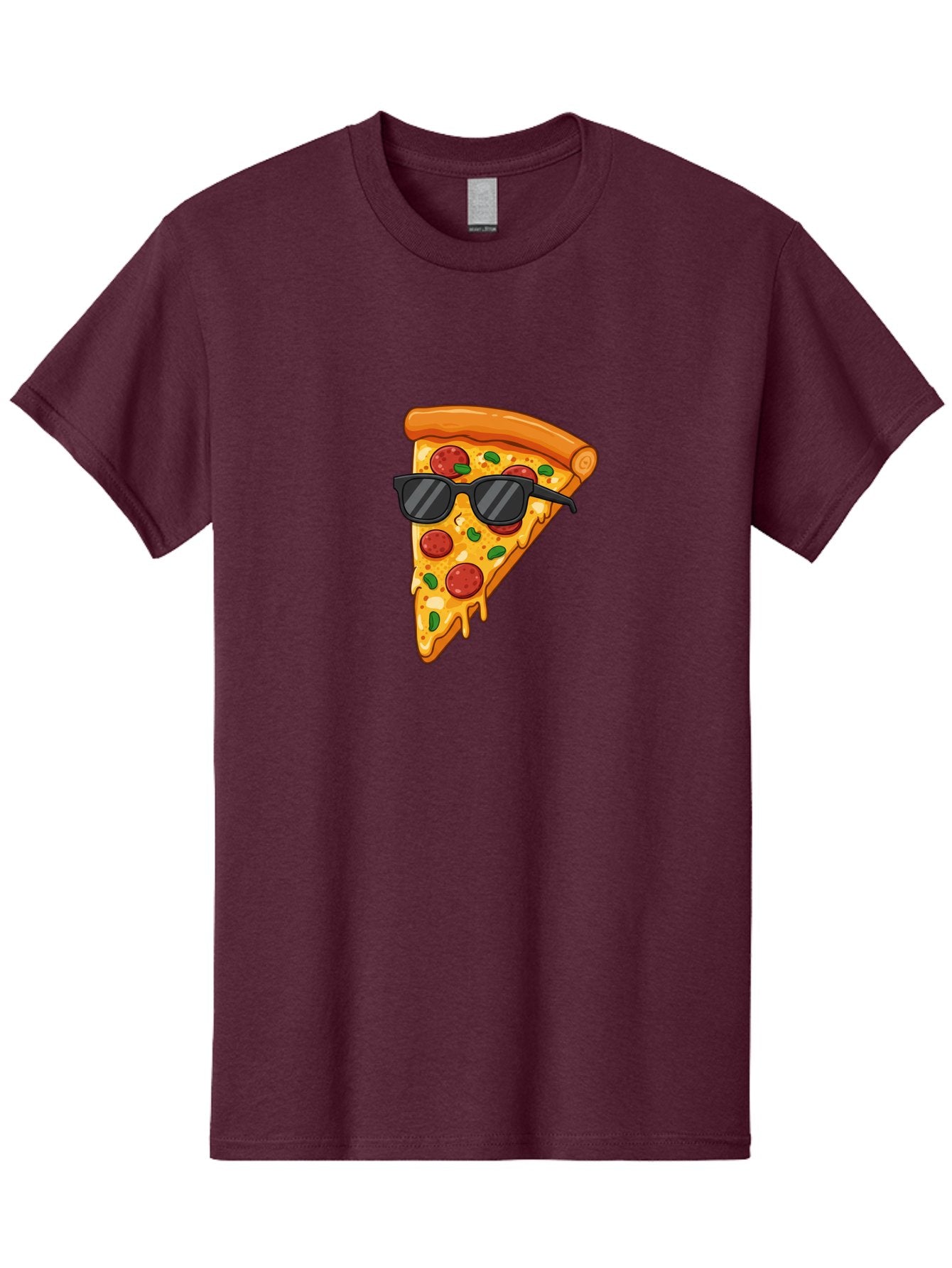 Pizza-Slice-Sunglasses-3 Men'S Graphic Tee, 100% Cotton, Comfortable Casual Summer Wear, Machine Washable, Pizza Slice With Sunglasses, Pepperoni Pizza, Cheesy Goodness, Melted Cheese, Green Peppers, Trendy Food, Fun Illustration, Casual Vibe, Bac308 14