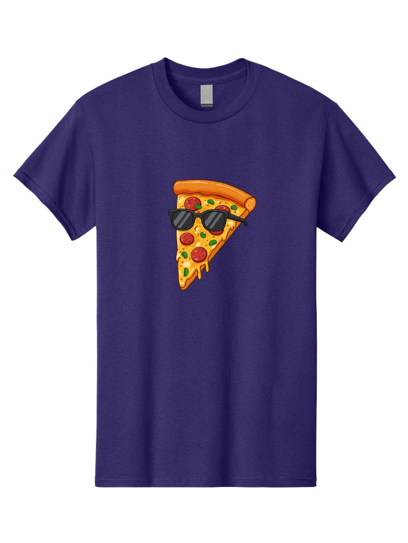 Pizza-Slice-Sunglasses-3 Men'S Graphic Tee, 100% Cotton, Comfortable Casual Summer Wear, Machine Washable, Pizza Slice With Sunglasses, Pepperoni Pizza, Cheesy Goodness, Melted Cheese, Green Peppers, Trendy Food, Fun Illustration, Casual Vibe, Bac308 13