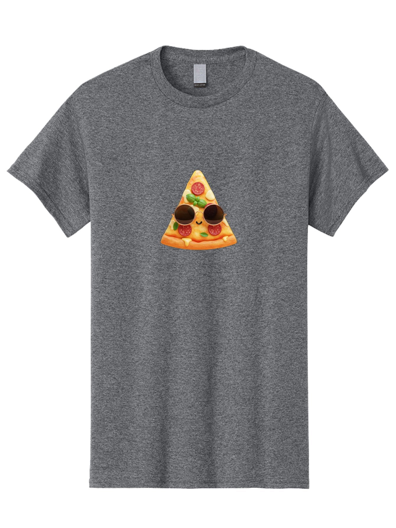 Pizza-Slice-Sunglasses-Emoji Men'S Graphic Tee, 100% Cotton, Comfortable Casual Summer Wear, Machine Washable, Funny Pizza Slice, Cool Sunglasses, Pepperoni Pizza, Cheese Pizza, Happy Face, Cartoon Character, Humorous Graphic, Cheesy Goodness, Bac309 3