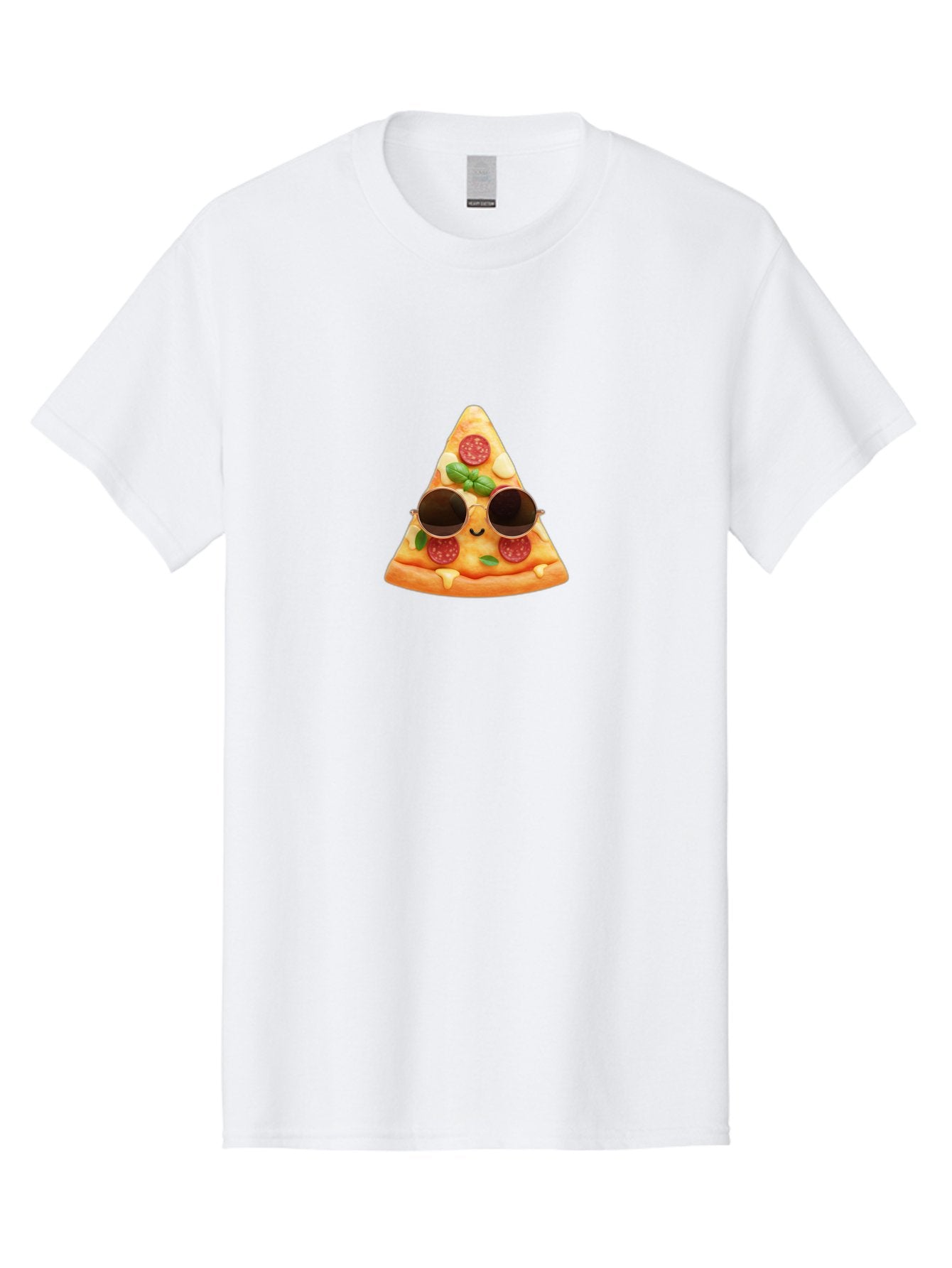 Pizza-Slice-Sunglasses-Emoji Men'S Graphic Tee, 100% Cotton, Comfortable Casual Summer Wear, Machine Washable, Funny Pizza Slice, Cool Sunglasses, Pepperoni Pizza, Cheese Pizza, Happy Face, Cartoon Character, Humorous Graphic, Cheesy Goodness, Bac309 11