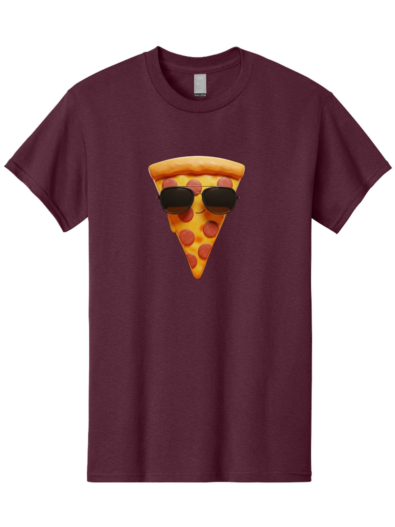 Pizza-Slice-With-Sunglasses-1 Men'S Graphic Tee, 100% Cotton, Comfortable Casual Summer Wear, Machine Washable, Pepperoni Pizza Slice, Cool Pizza, Sunglasses, Smiley Face, Cartoon Character, Funny Food, Playful Illustration, Casual Dining, Bac312 6