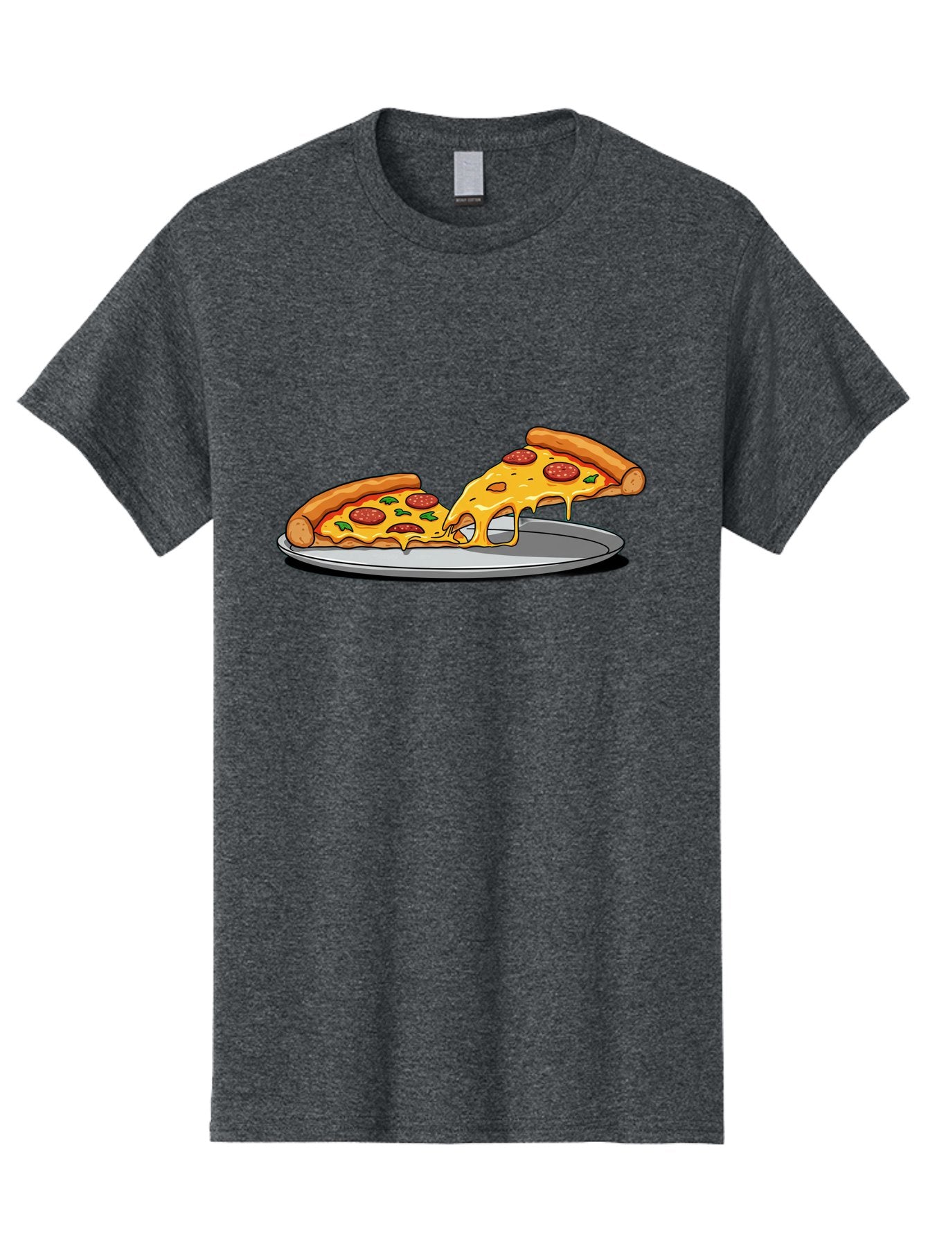 Pizza-Slices Men'S Graphic Tee, 100% Cotton, Comfortable Casual Summer Wear, Machine Washable, Pepperoni Pizza, Cheesy Goodness, Melted Cheese, Italian Food, Pizza Slices, Savory Delight, Foodie Favorite, Cheesy Pull Bac318 9