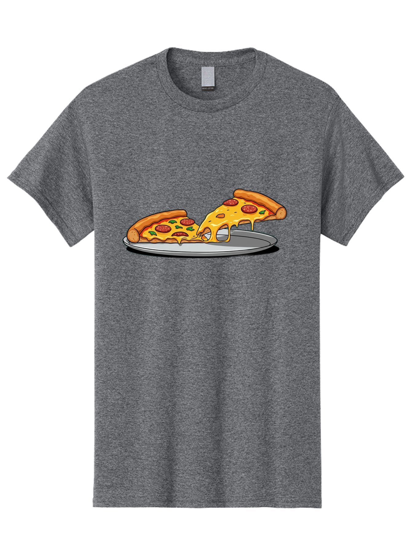 Pizza-Slices Men'S Graphic Tee, 100% Cotton, Comfortable Casual Summer Wear, Machine Washable, Pepperoni Pizza, Cheesy Goodness, Melted Cheese, Italian Food, Pizza Slices, Savory Delight, Foodie Favorite, Cheesy Pull Bac318 5